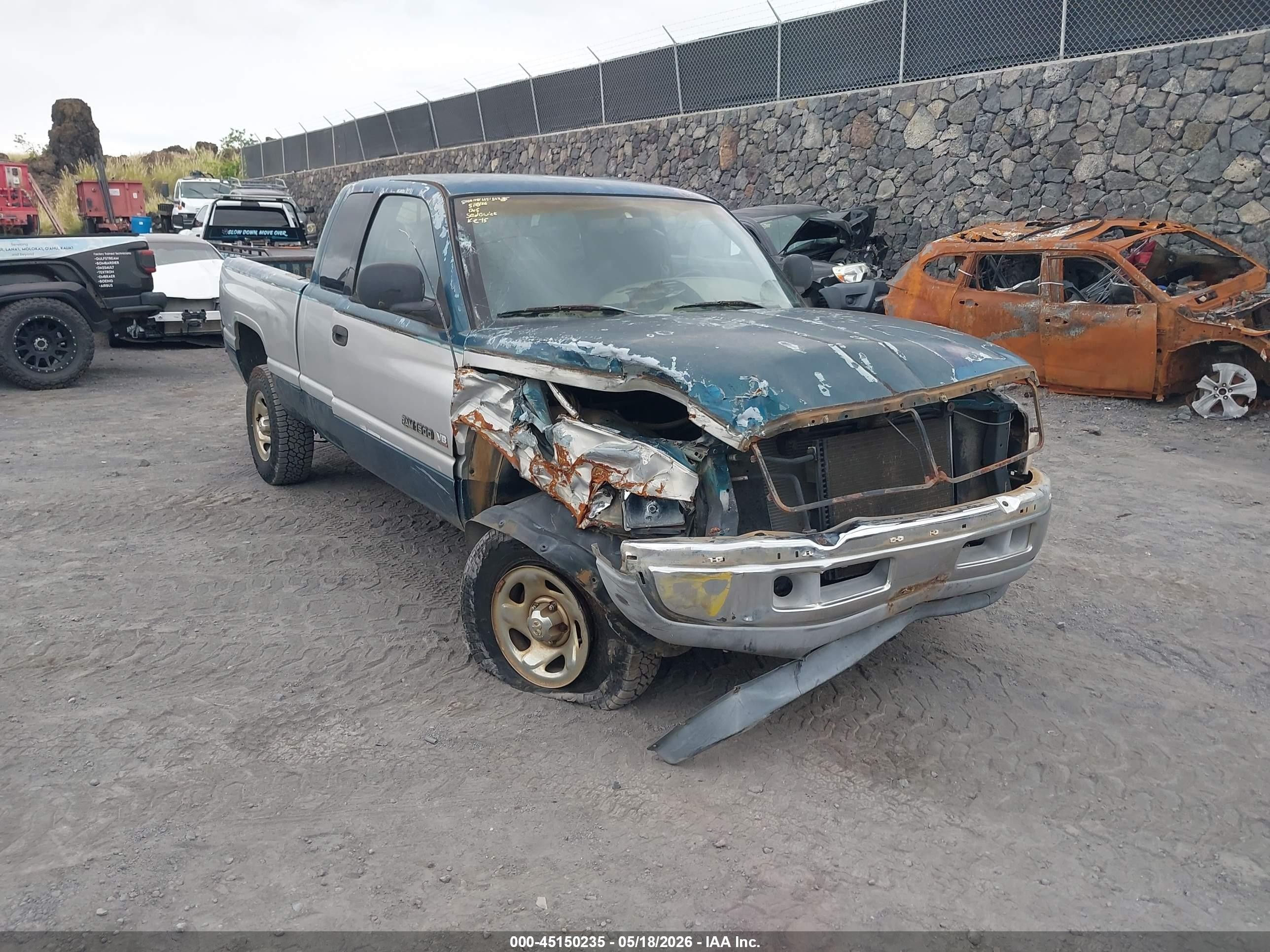 1998 Dodge Ram 1500 St Green vin: 1B7HF13Y8WJ194868