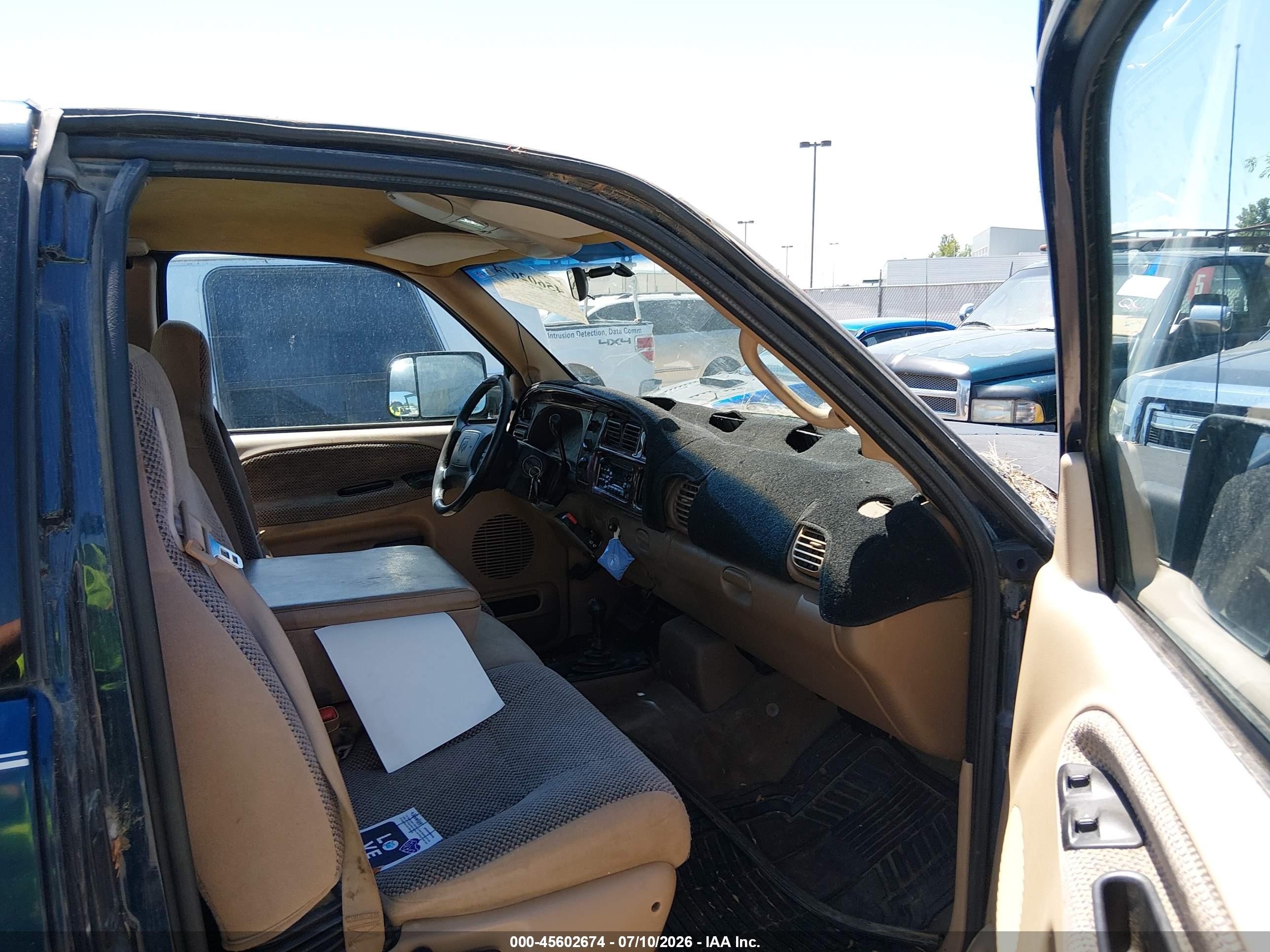 2001 Dodge Ram 1500 St Blue vin: 1B7HF13Z21J559935