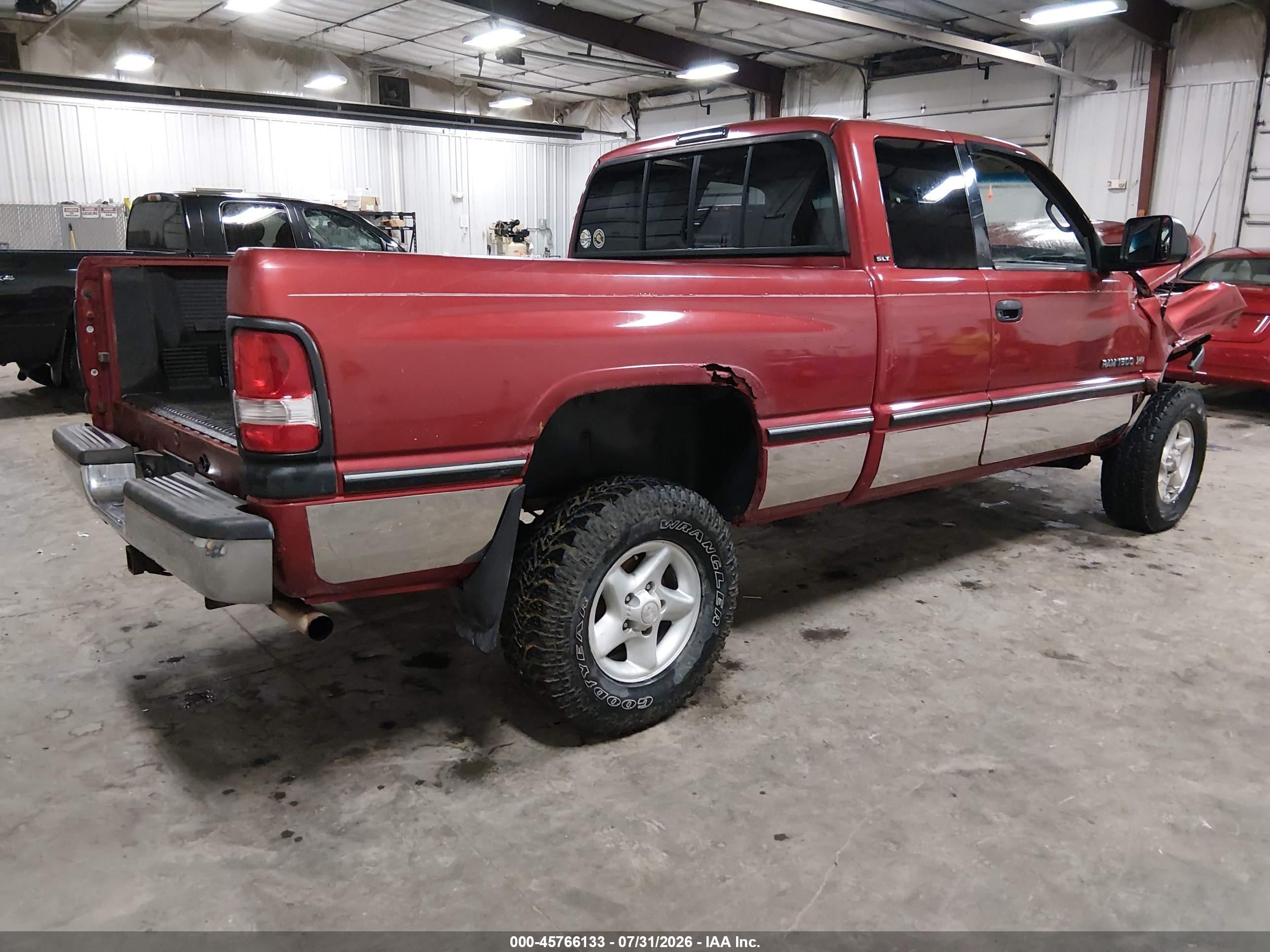 1997 Dodge Ram 1500 St Red vin: 1B7HF13Z2VJ549704