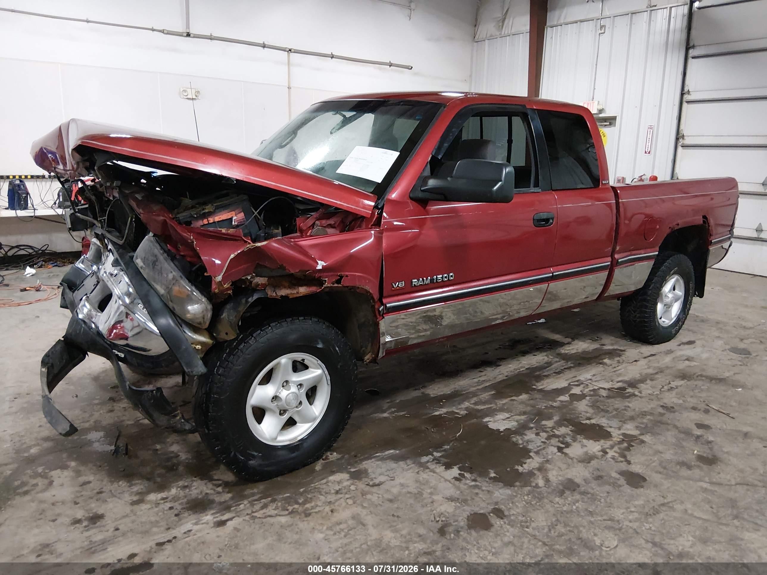 1997 Dodge Ram 1500 St Red vin: 1B7HF13Z2VJ549704