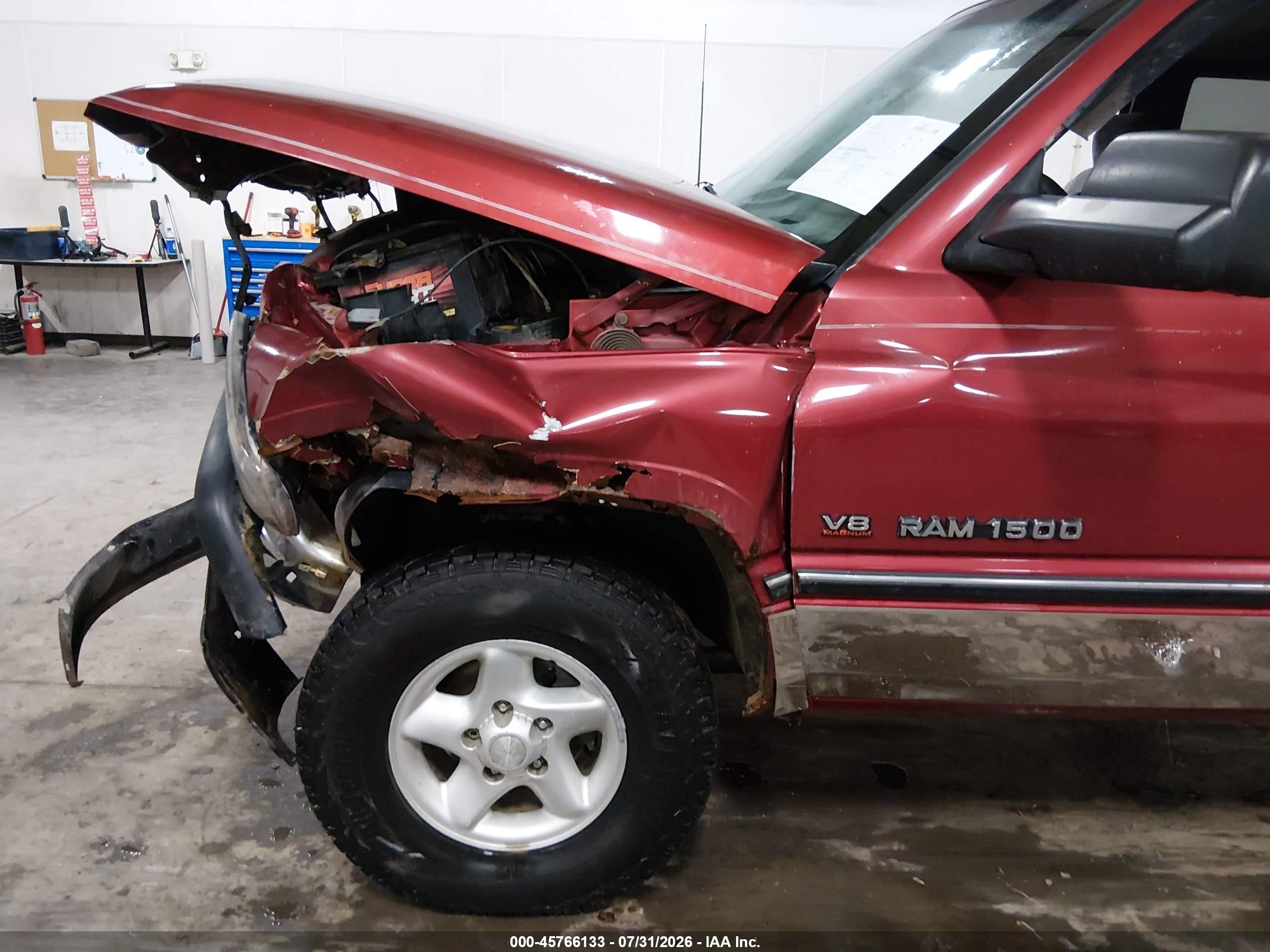 1997 Dodge Ram 1500 St Red vin: 1B7HF13Z2VJ549704