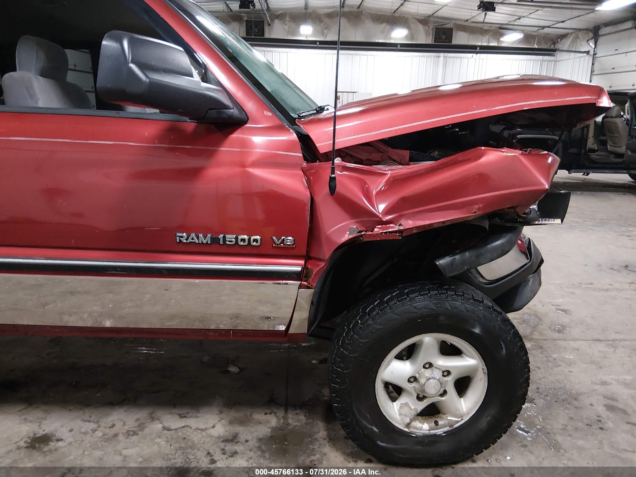 1997 Dodge Ram 1500 St Red vin: 1B7HF13Z2VJ549704