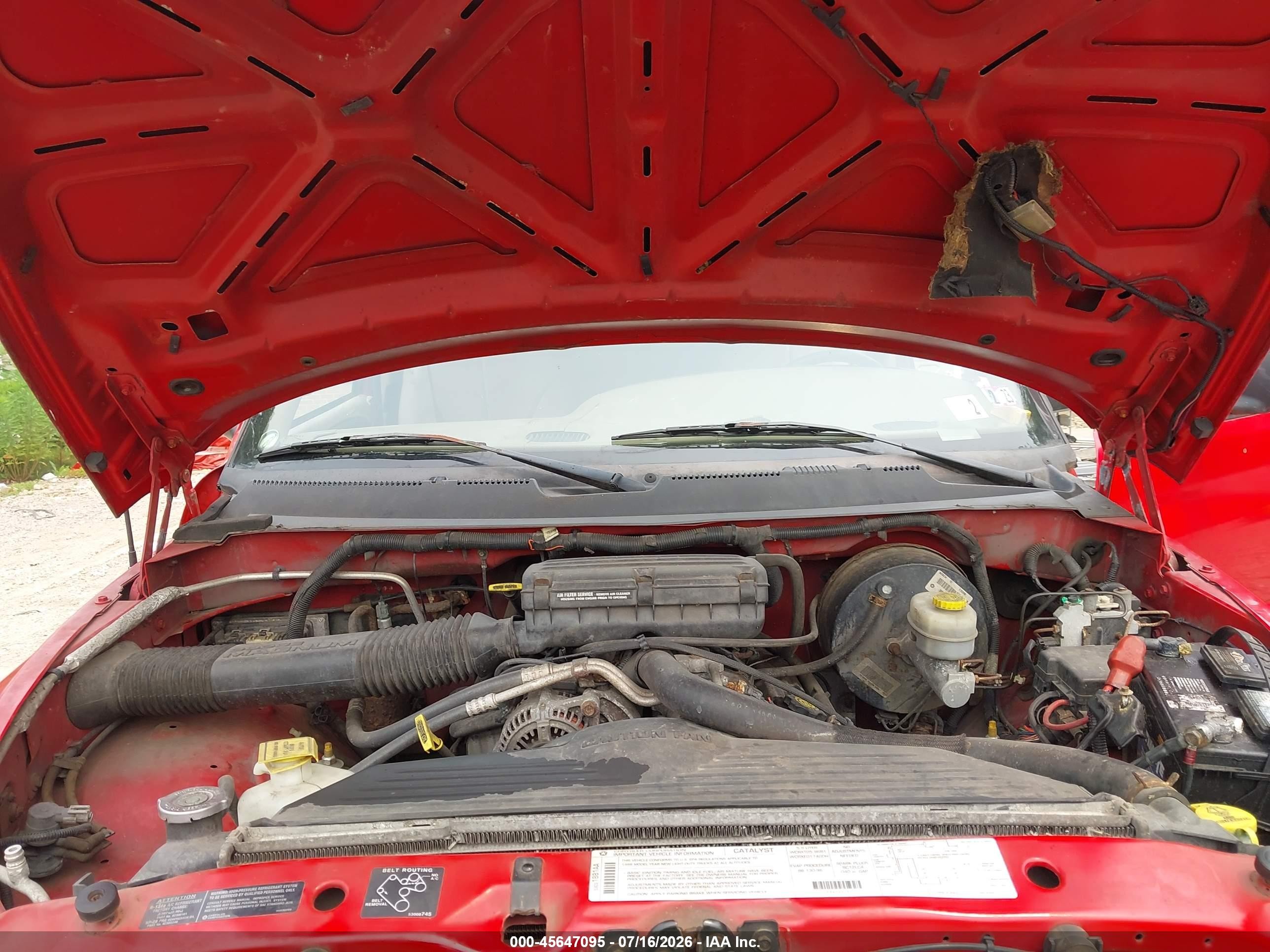 1998 Dodge Ram 1500 St Red vin: 1B7HF13Z3WJ170504