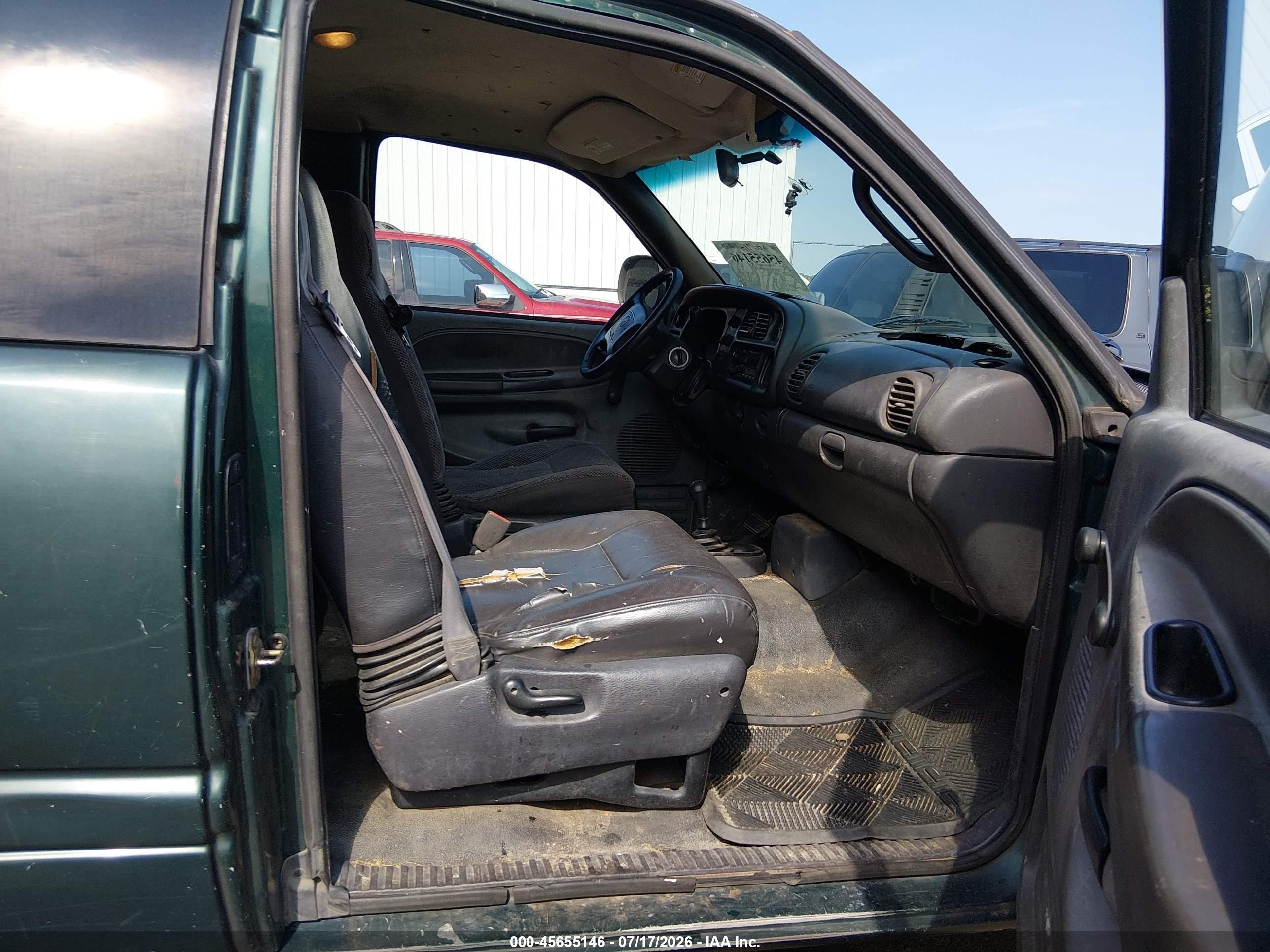 2001 Dodge Ram 1500 St Green vin: 1B7HF13Z61J192635