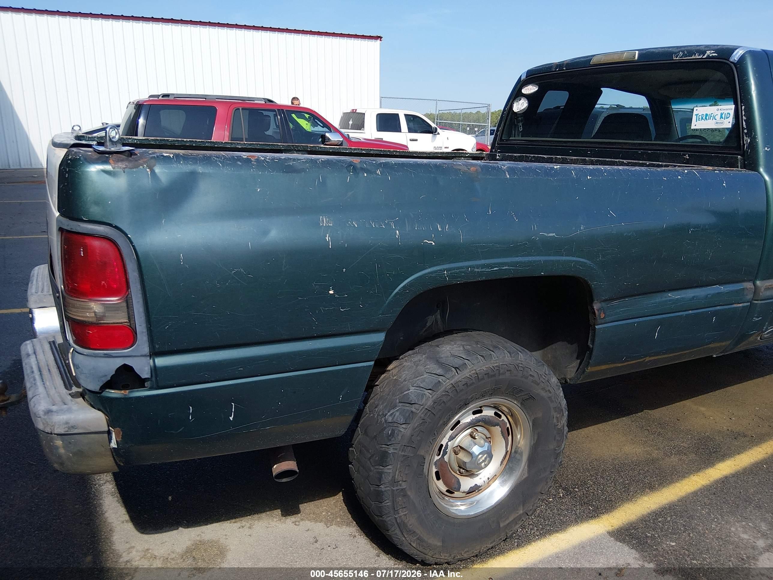 2001 Dodge Ram 1500 St Green vin: 1B7HF13Z61J192635
