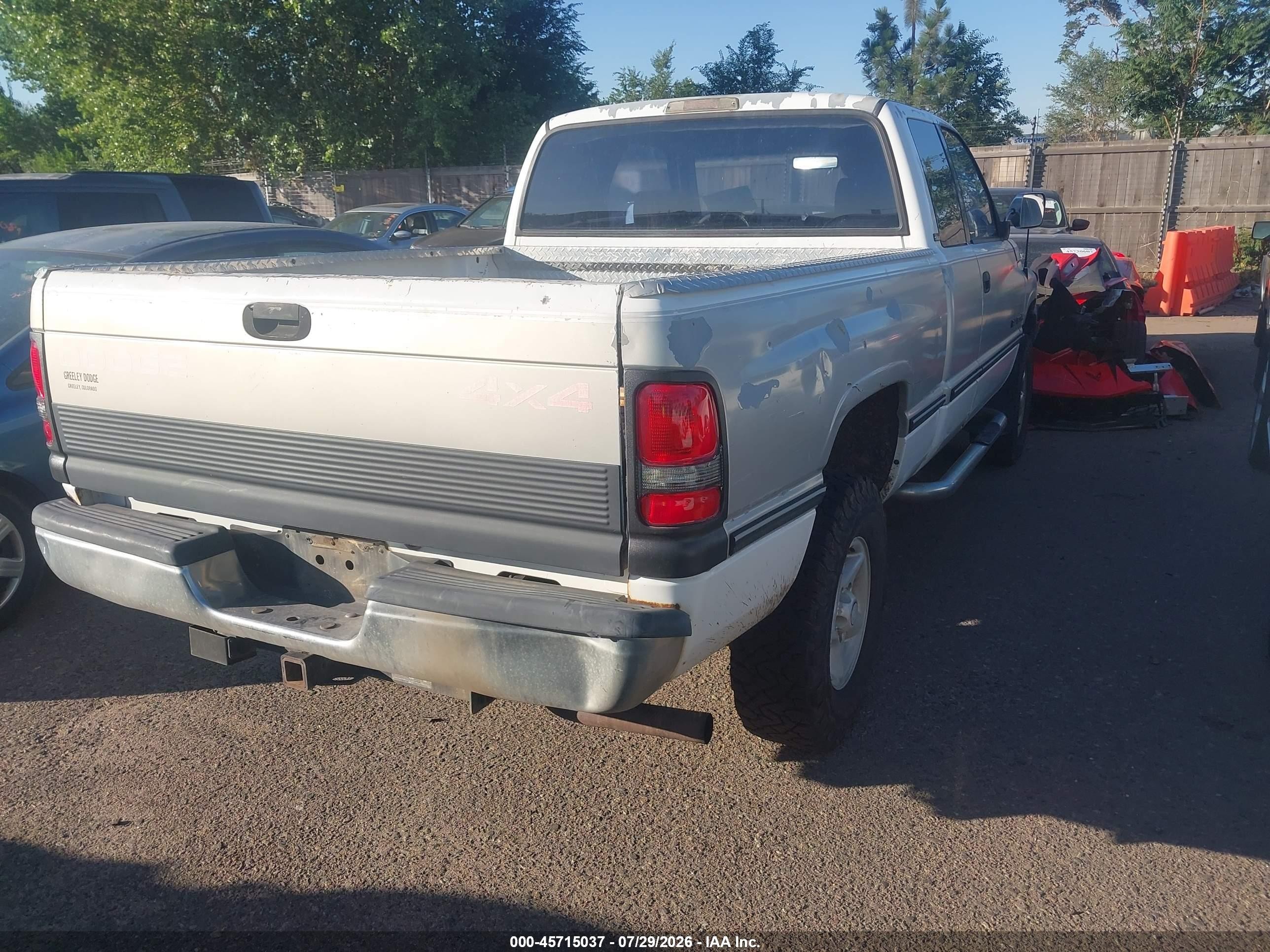 1997 Dodge Ram 1500 St White vin: 1B7HF13ZXVJ618140