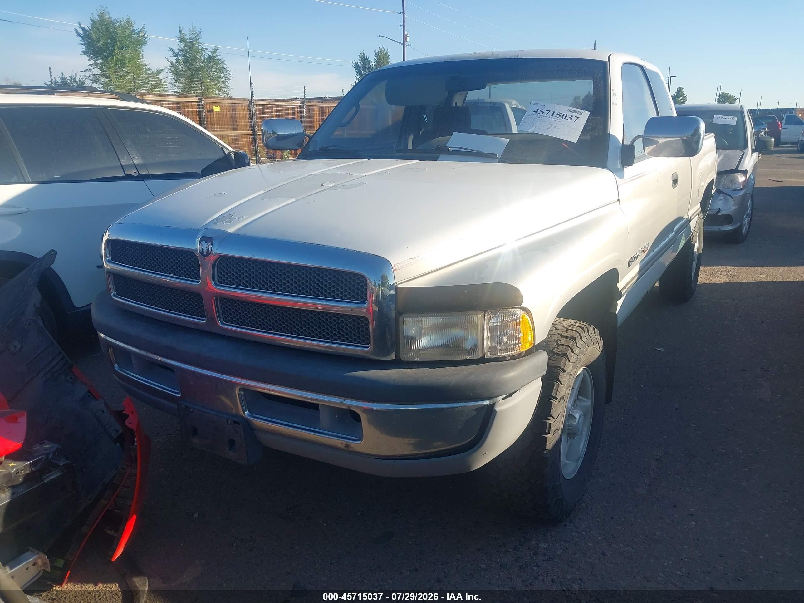 1997 Dodge Ram 1500 St White vin: 1B7HF13ZXVJ618140