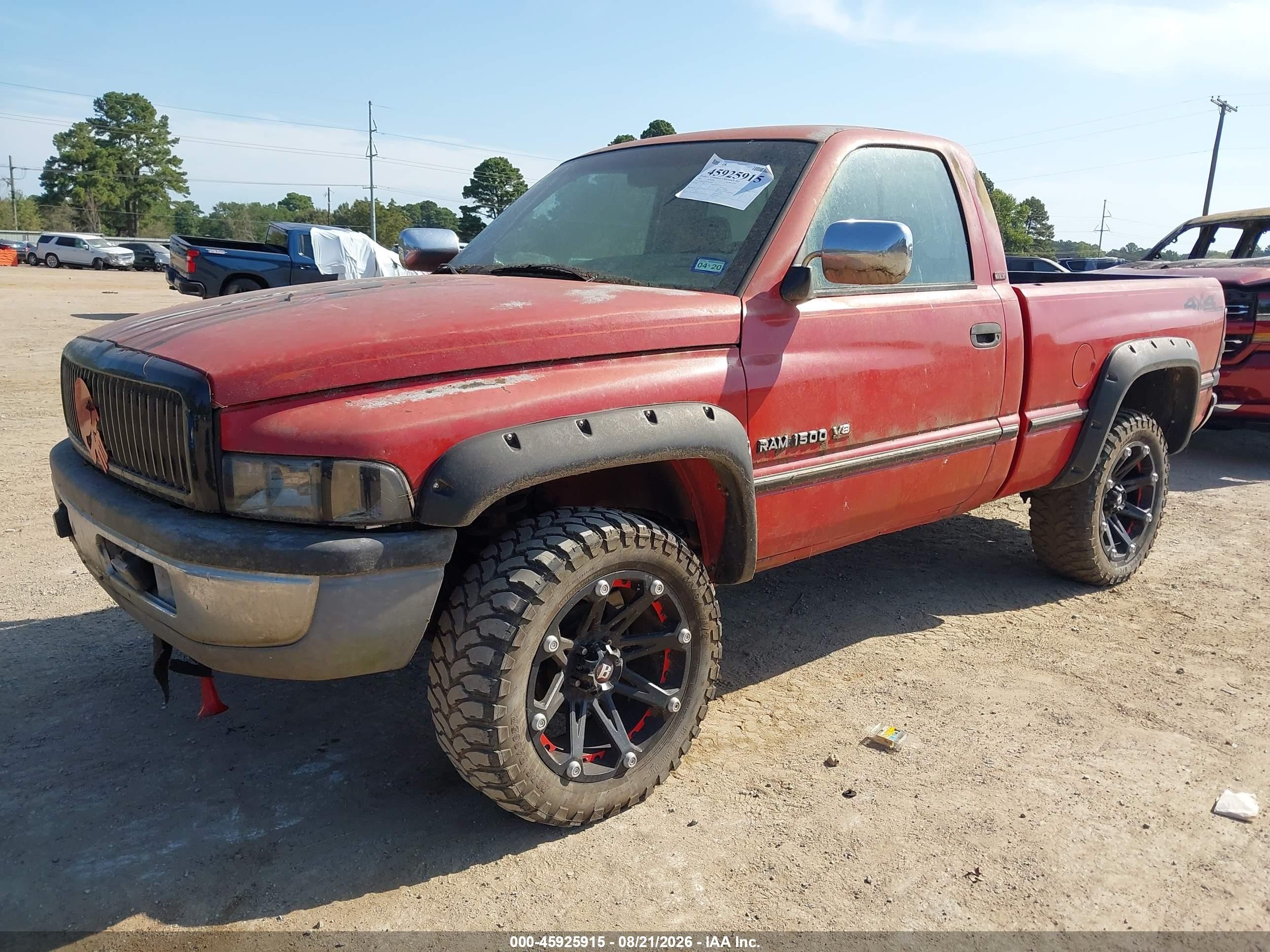 1996 Dodge Ram 1500   Red vin: 1B7HF16Y1TS656284
