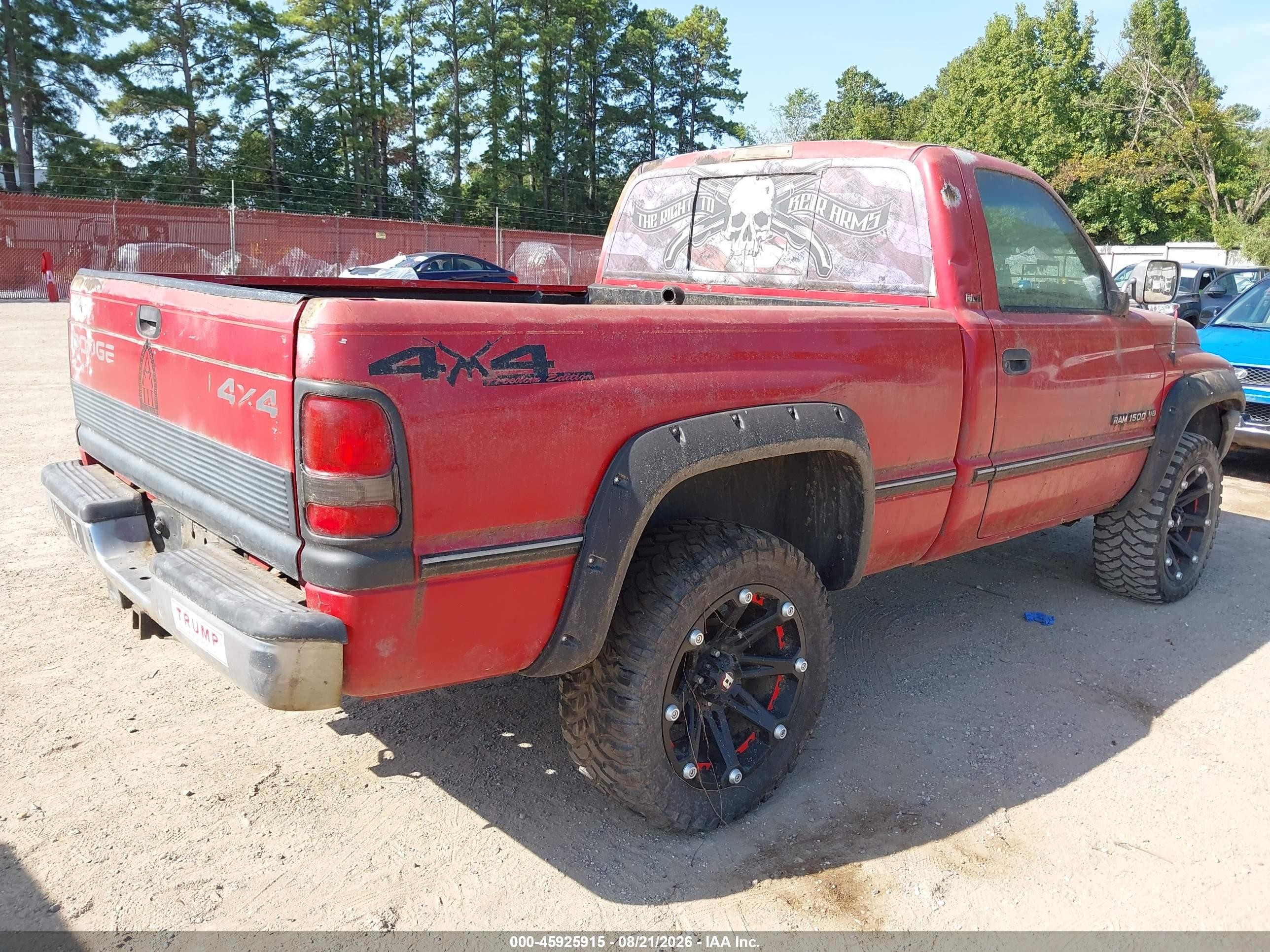 1996 Dodge Ram 1500   Red vin: 1B7HF16Y1TS656284
