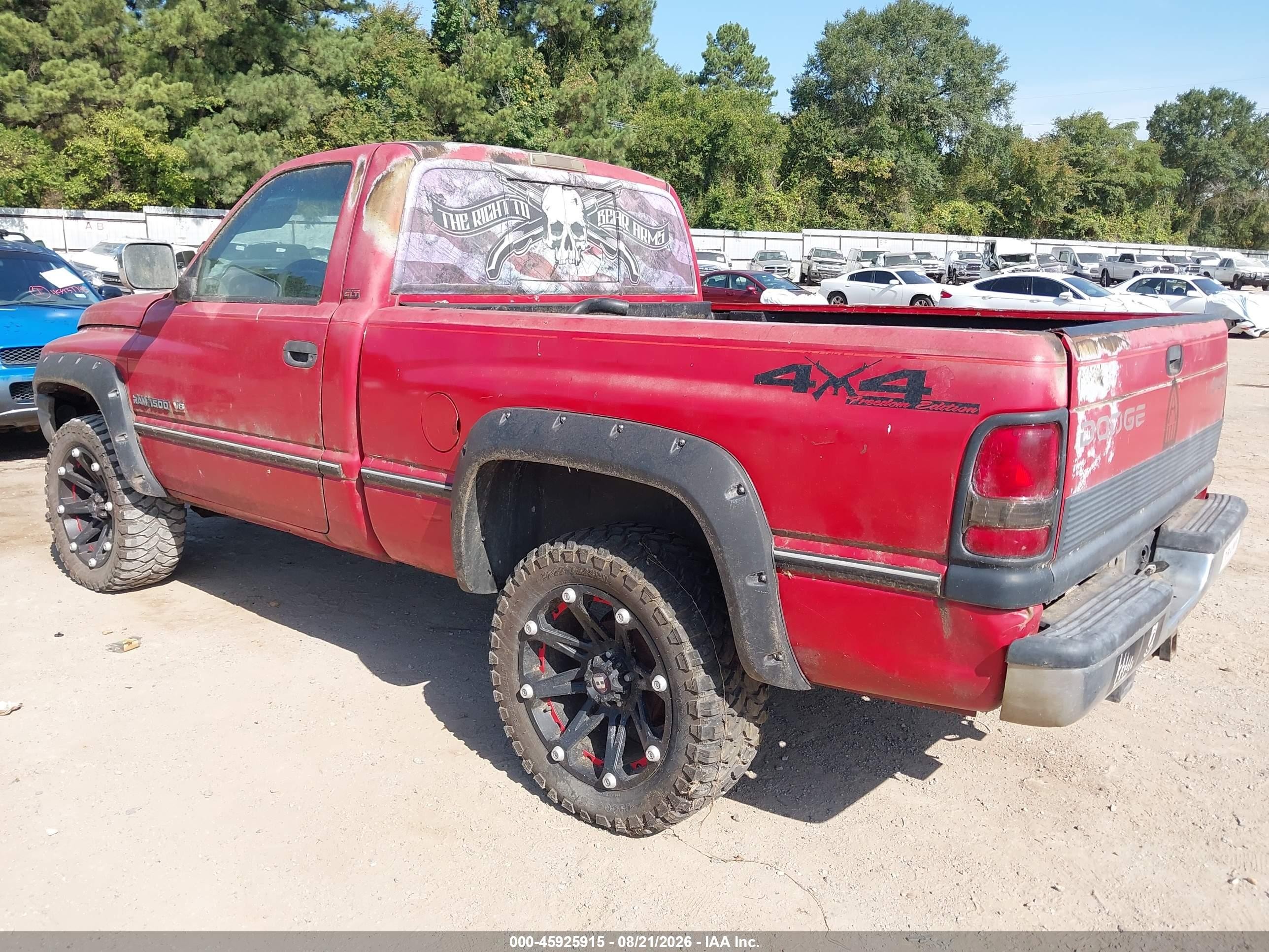 1996 Dodge Ram 1500   Red vin: 1B7HF16Y1TS656284