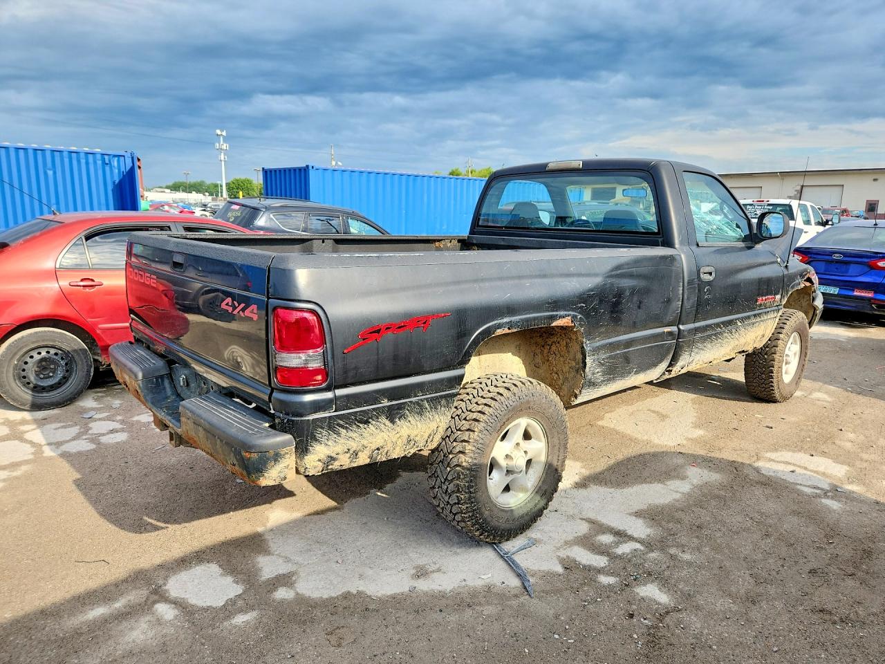 1998 Dodge Ram 1500 Black vin: 1B7HF16Y3WS599395