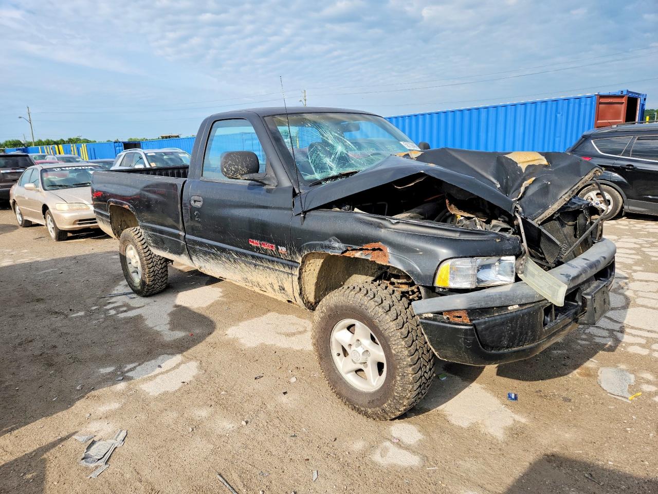 1998 Dodge Ram 1500 Black vin: 1B7HF16Y3WS599395