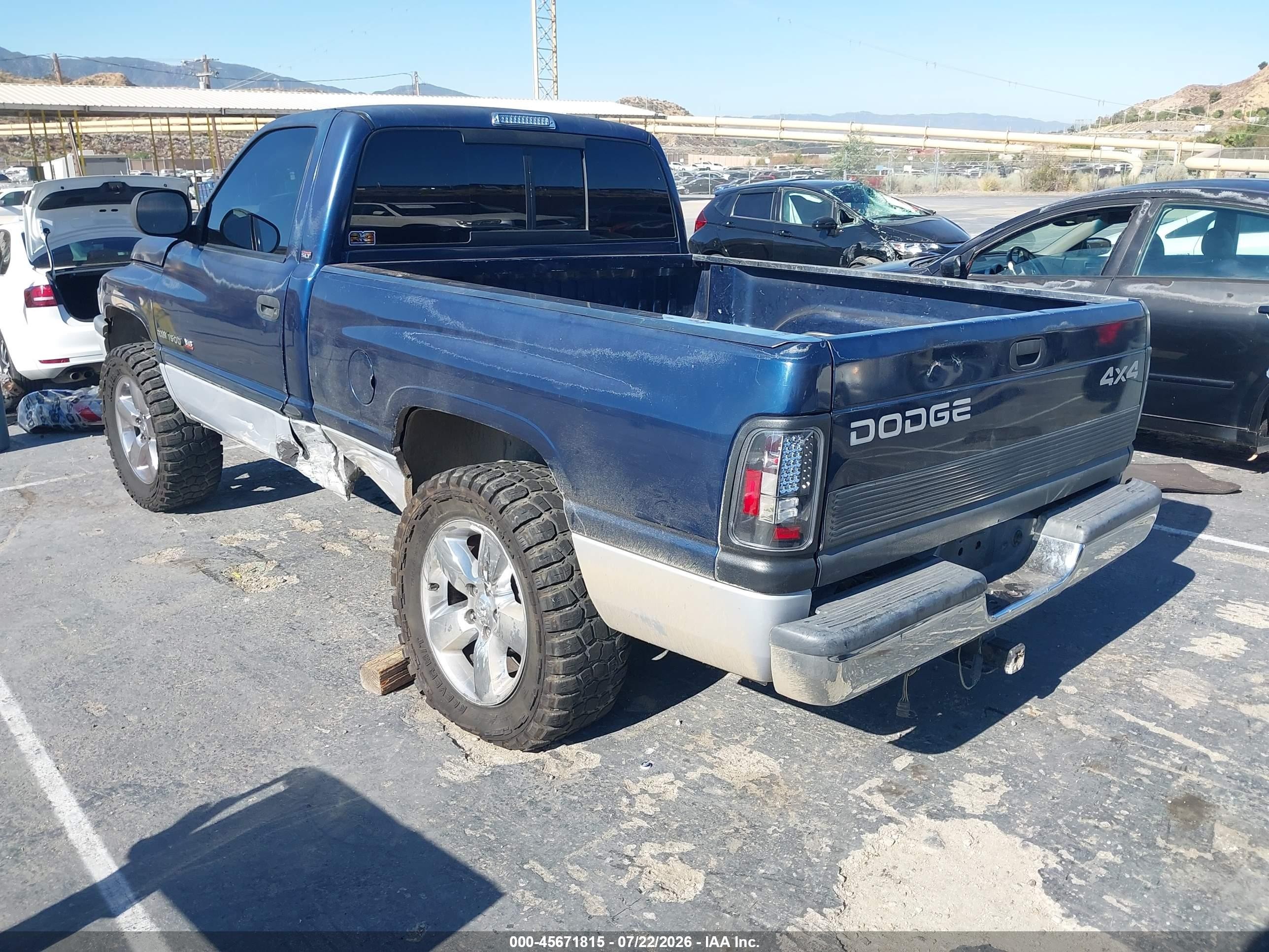 2001 Dodge Ram 1500 St Blue vin: 1B7HF16Y41S754013
