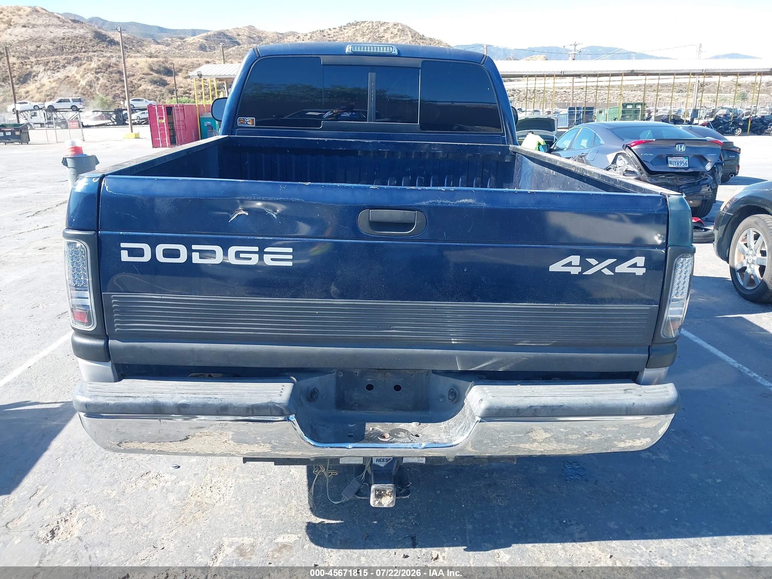 2001 Dodge Ram 1500 St Blue vin: 1B7HF16Y41S754013