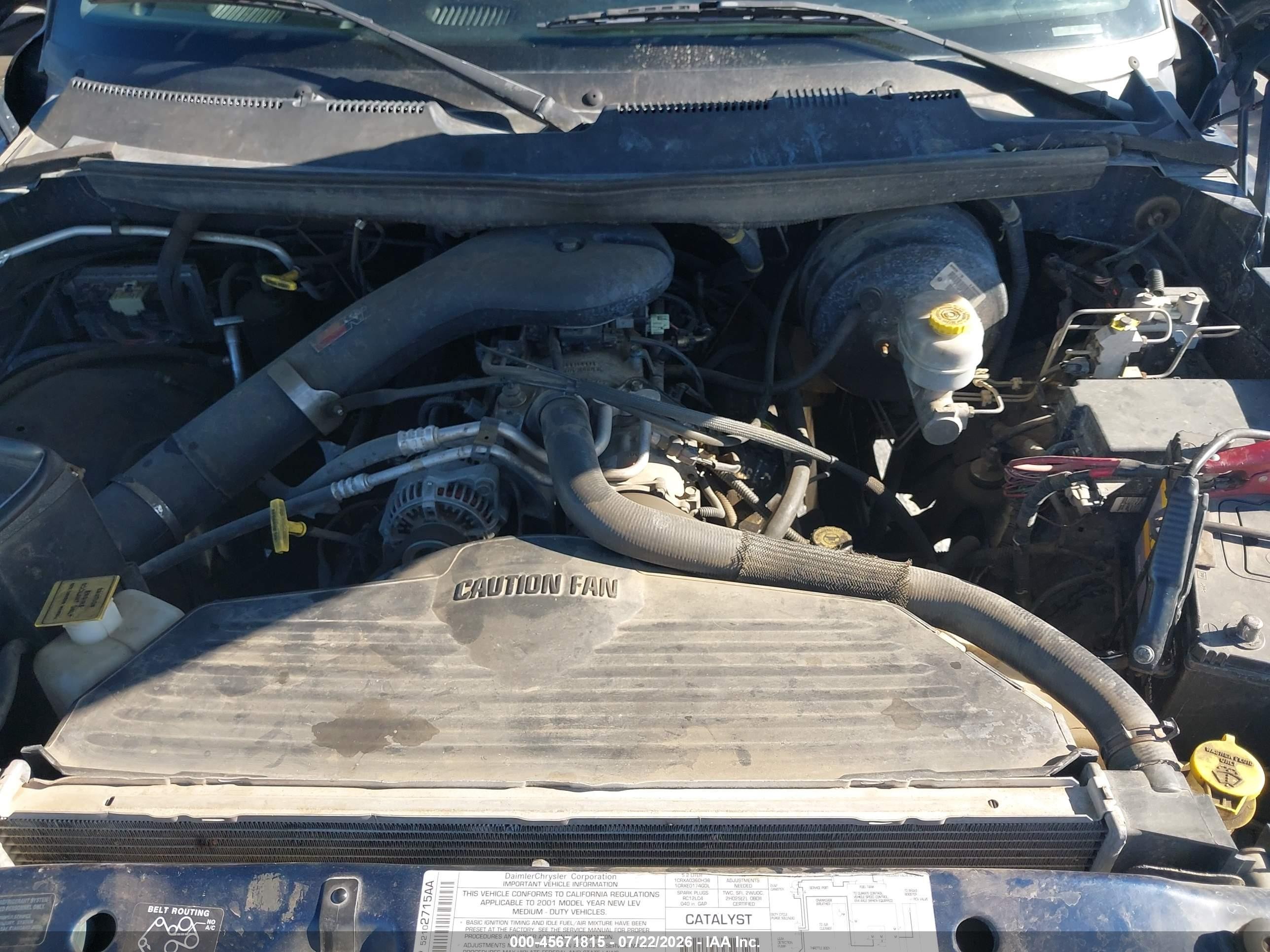 2001 Dodge Ram 1500 St Blue vin: 1B7HF16Y41S754013