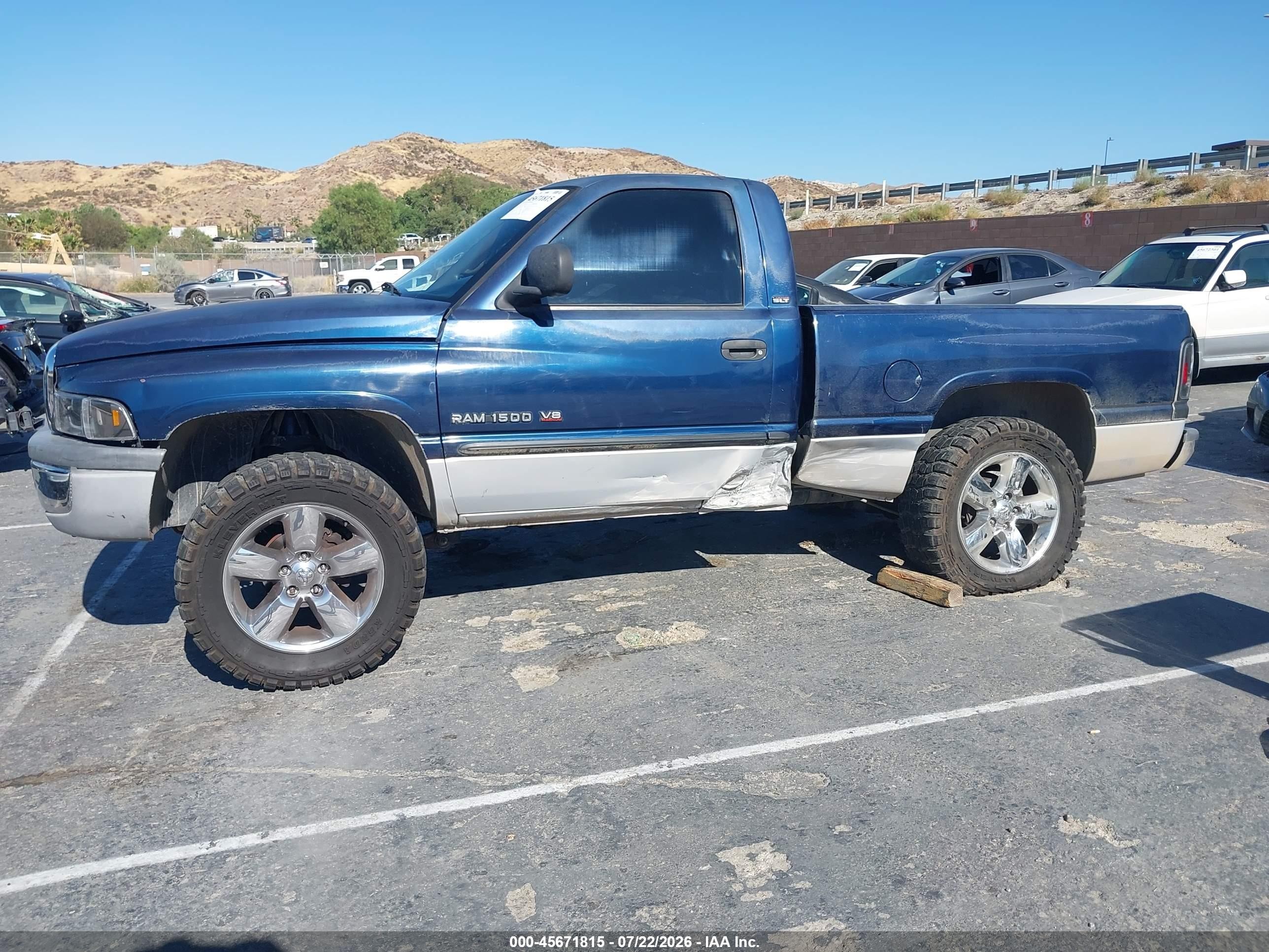 2001 Dodge Ram 1500 St Blue vin: 1B7HF16Y41S754013