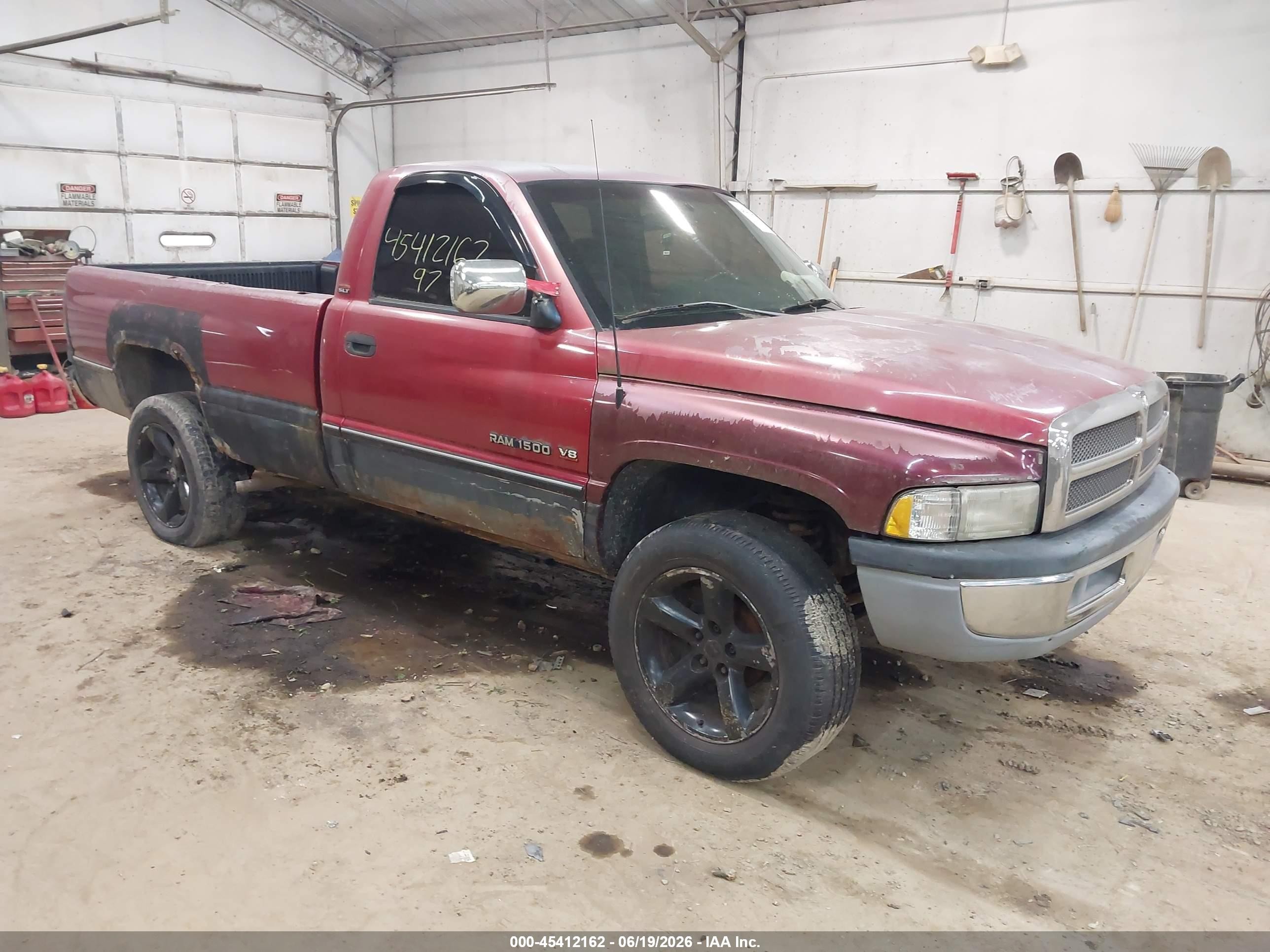 1997 Dodge Ram 1500 Lt Red vin: 1B7HF16Y7VS290527