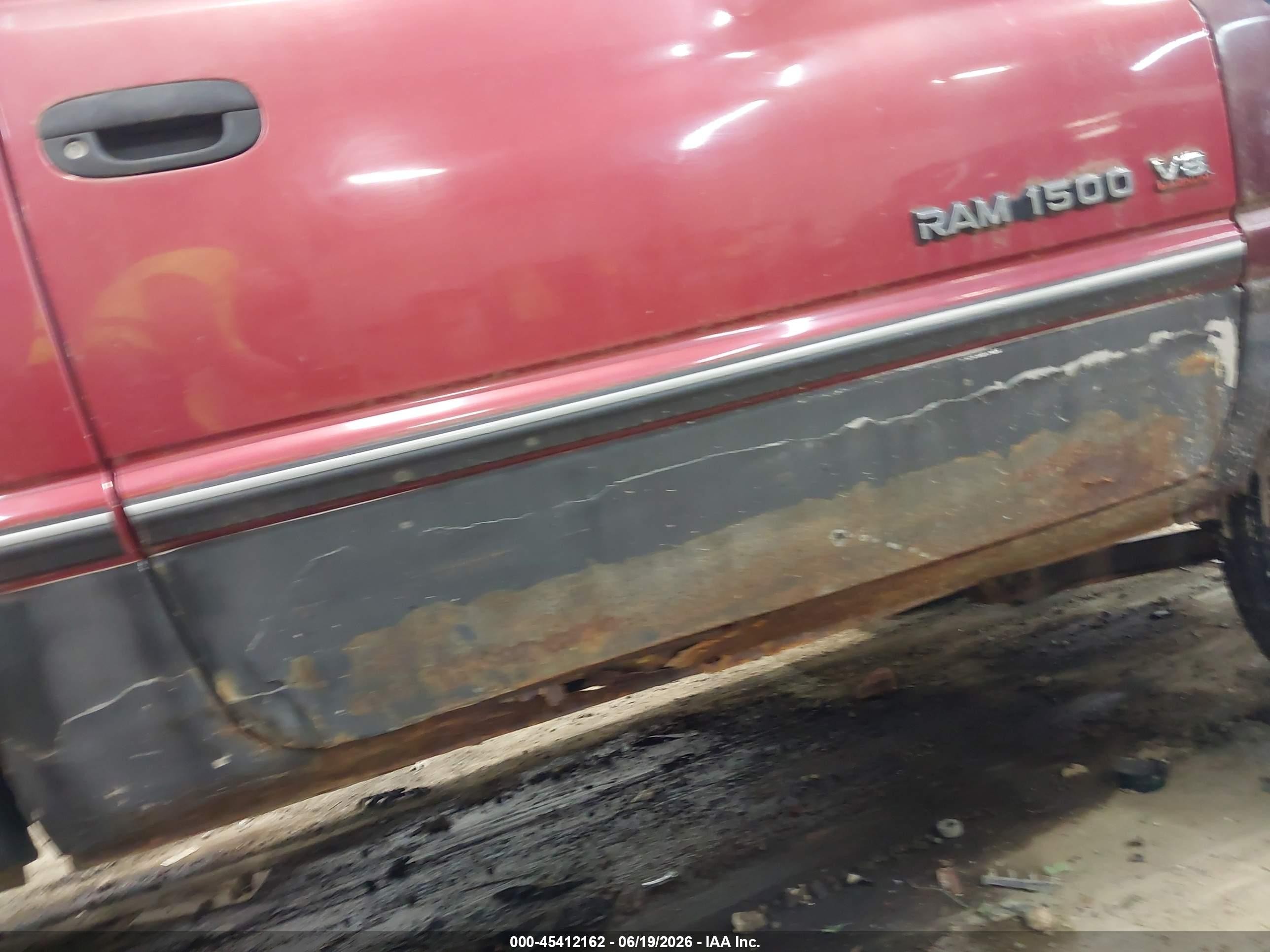 1997 Dodge Ram 1500 Lt Red vin: 1B7HF16Y7VS290527