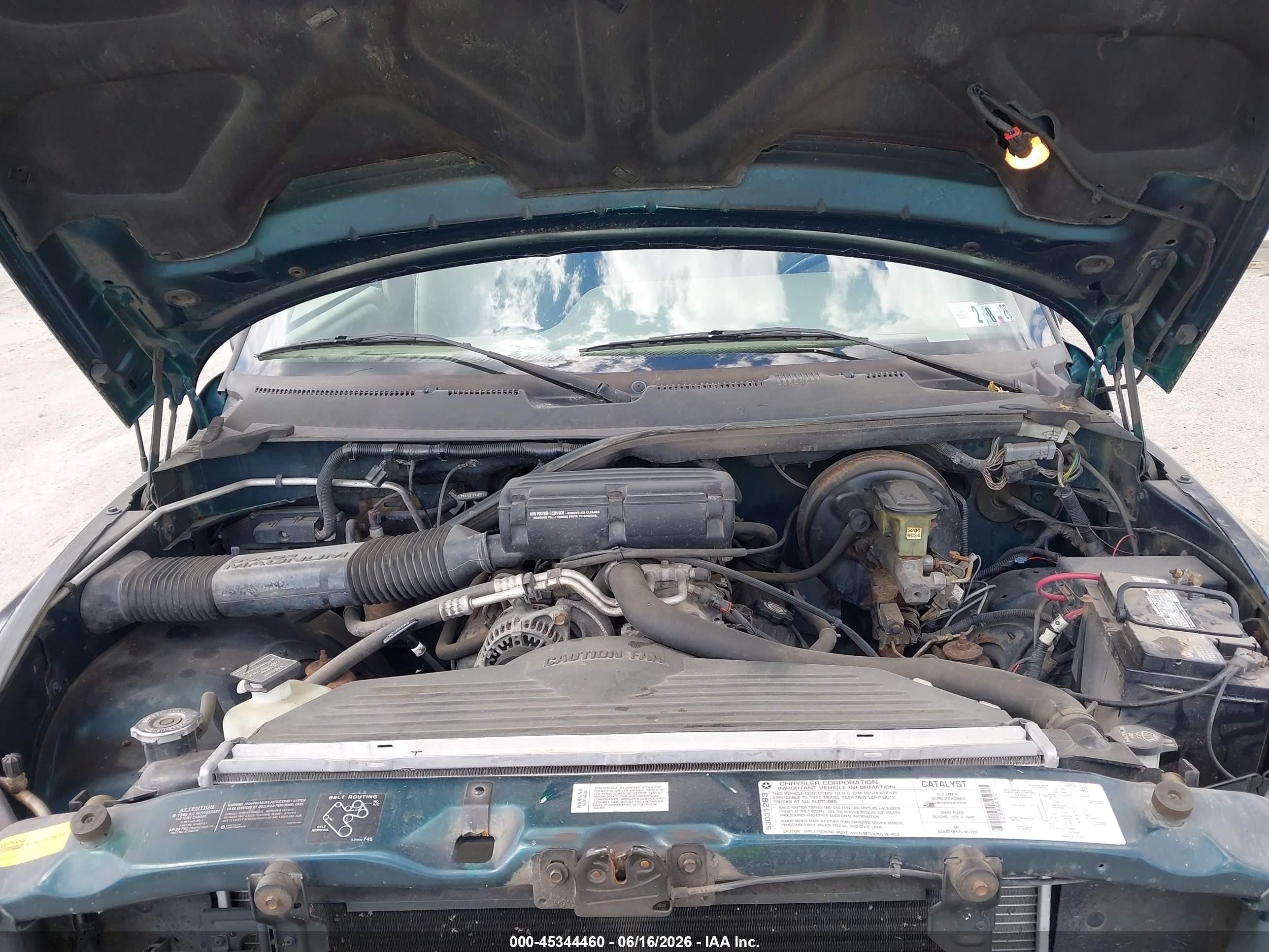 1995 Dodge Ram 1500   Бирюзовый vin: 1B7HF16Y8SS113691