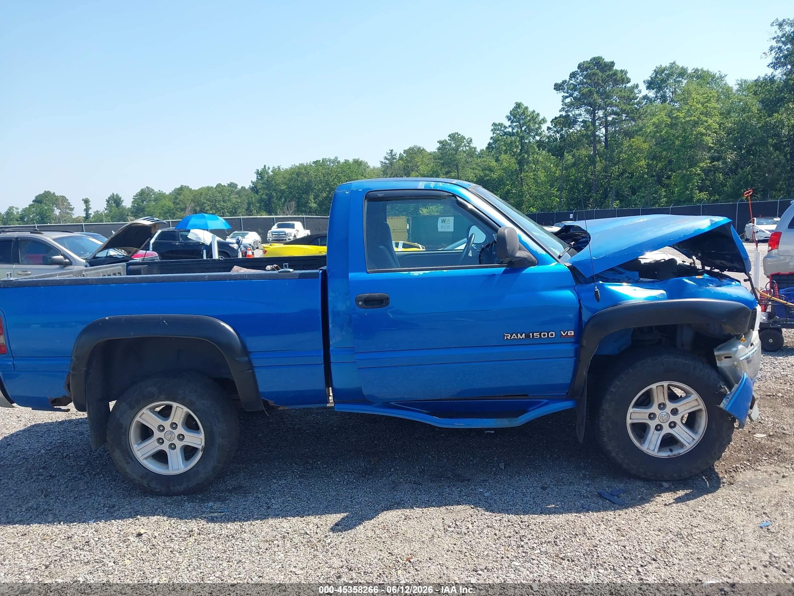 2000 Dodge Ram 1500 St Blue vin: 1B7HF16Z1YS597804