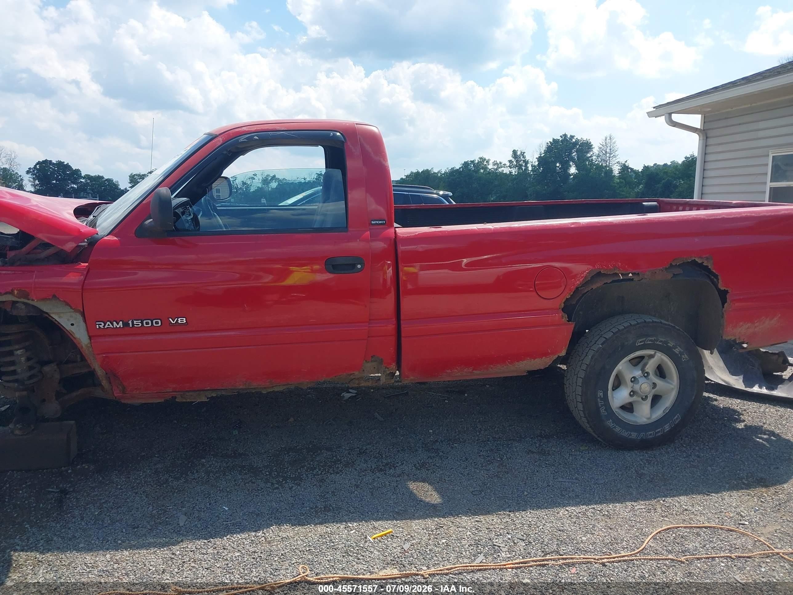 2001 Dodge Ram 1500 St Red vin: 1B7HF16Z21S182139