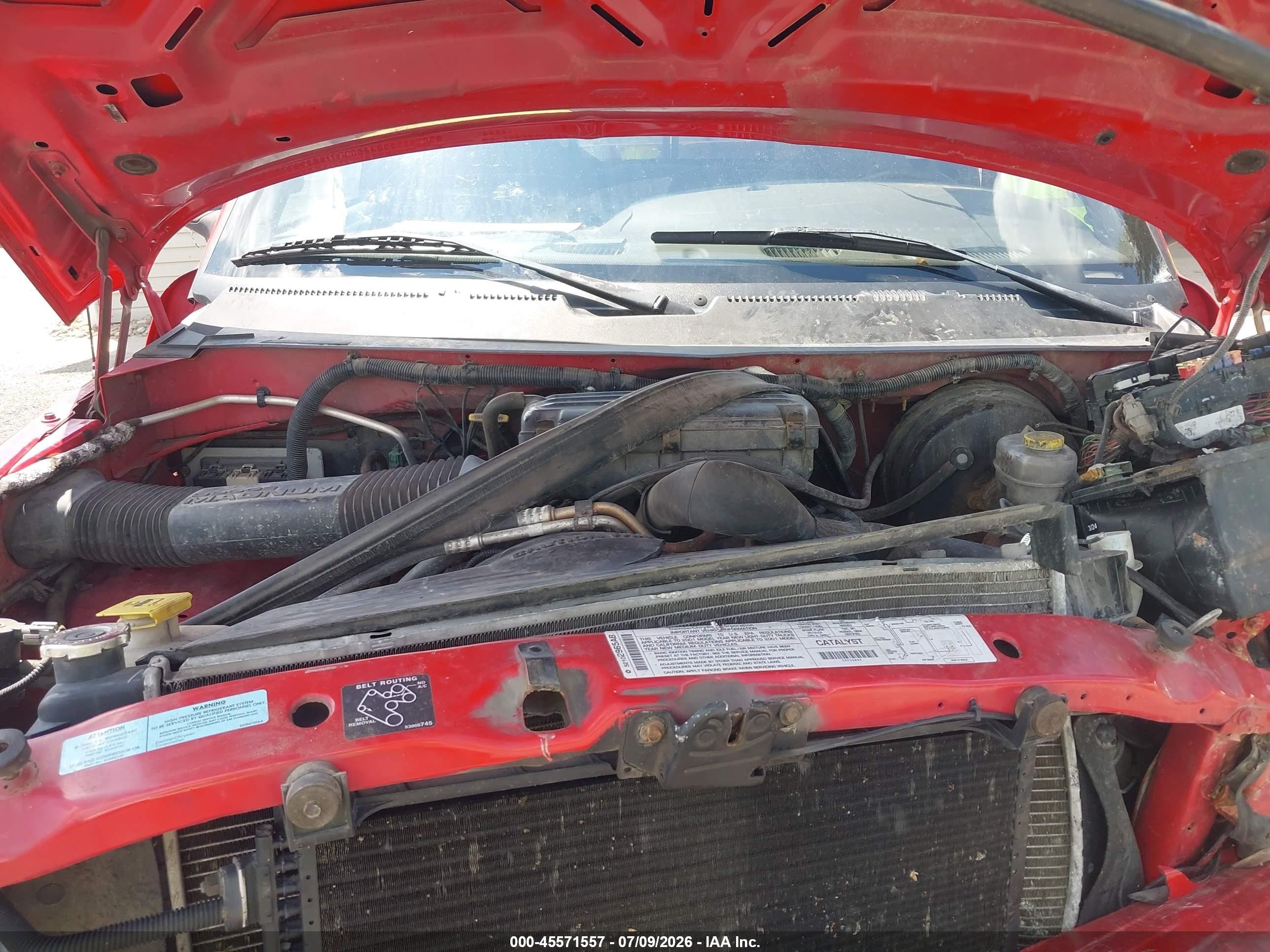 2001 Dodge Ram 1500 St Red vin: 1B7HF16Z21S182139
