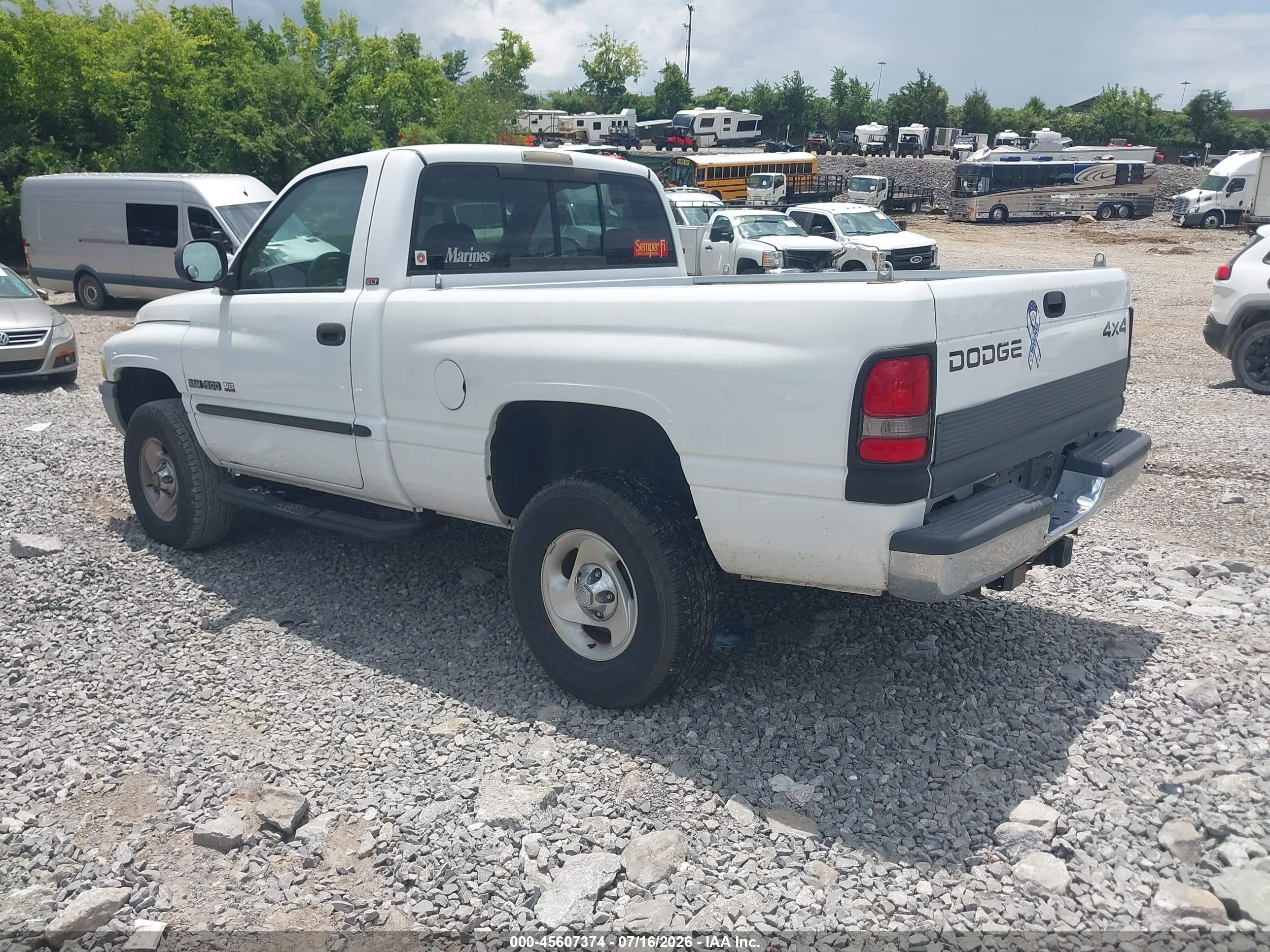 2000 Dodge Ram 1500 St White vin: 1B7HF16Z3YS586237