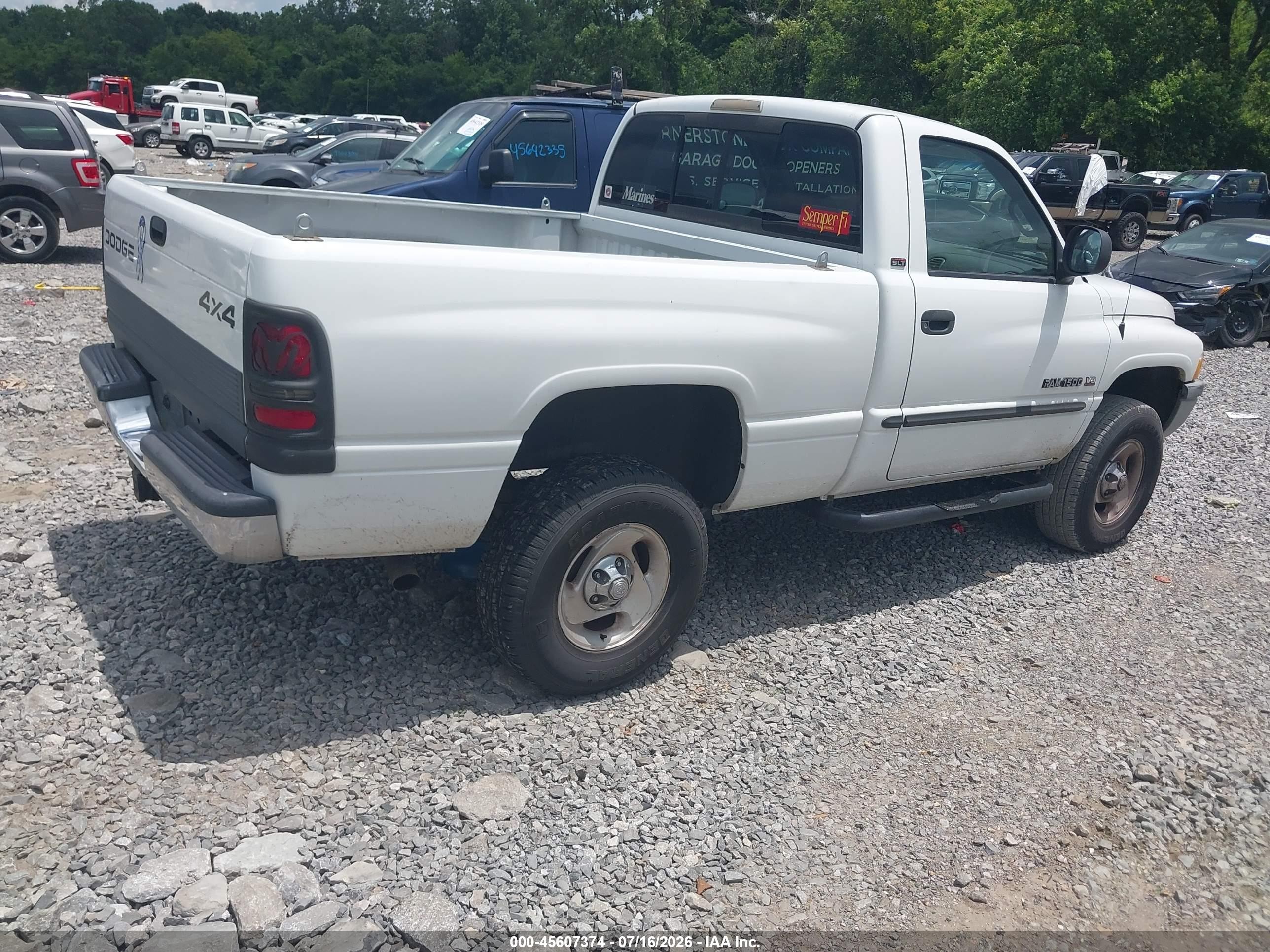 2000 Dodge Ram 1500 St White vin: 1B7HF16Z3YS586237