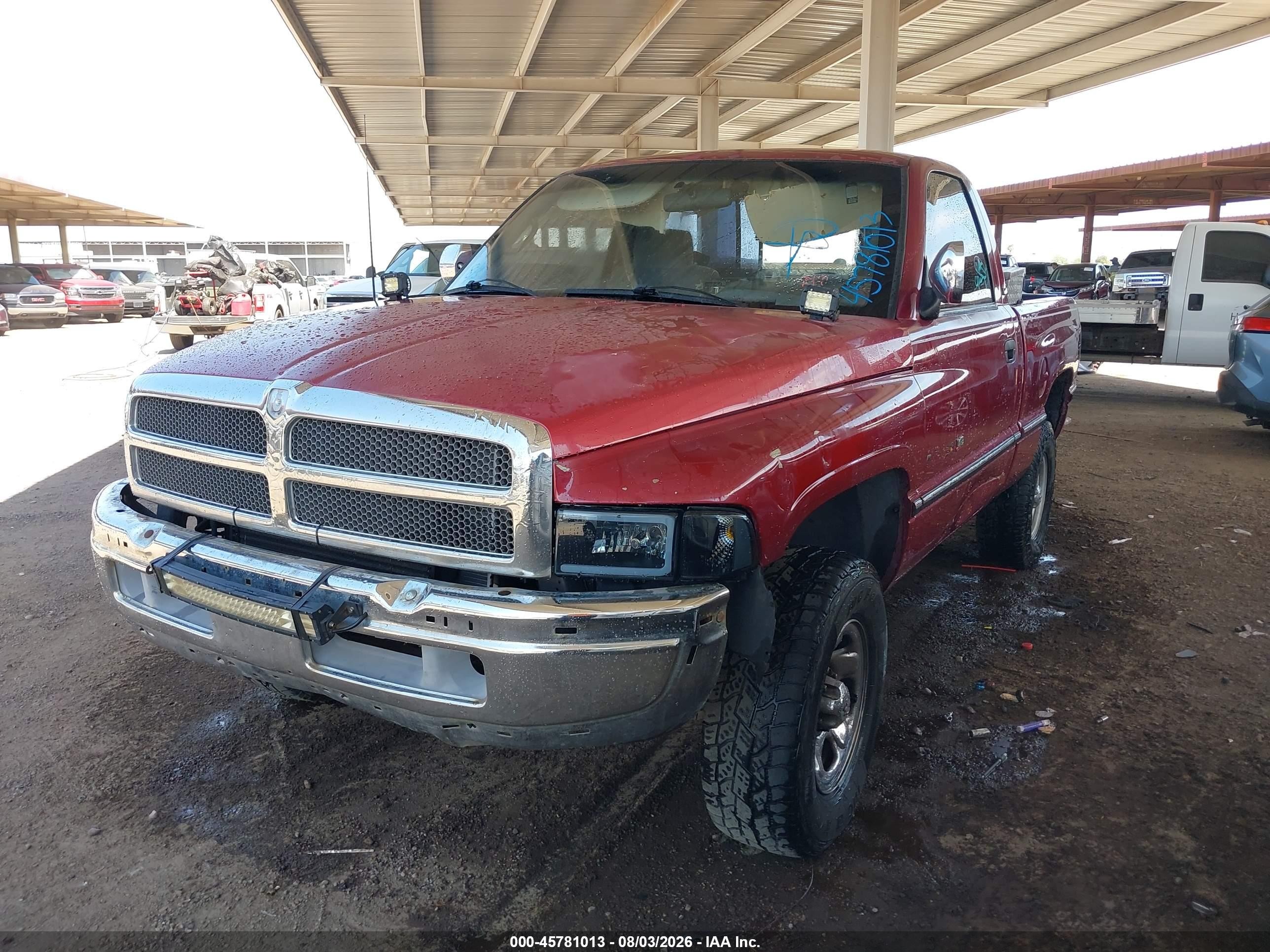 1994 Dodge Ram 1500   Red vin: 1B7HF16Z4RS707844