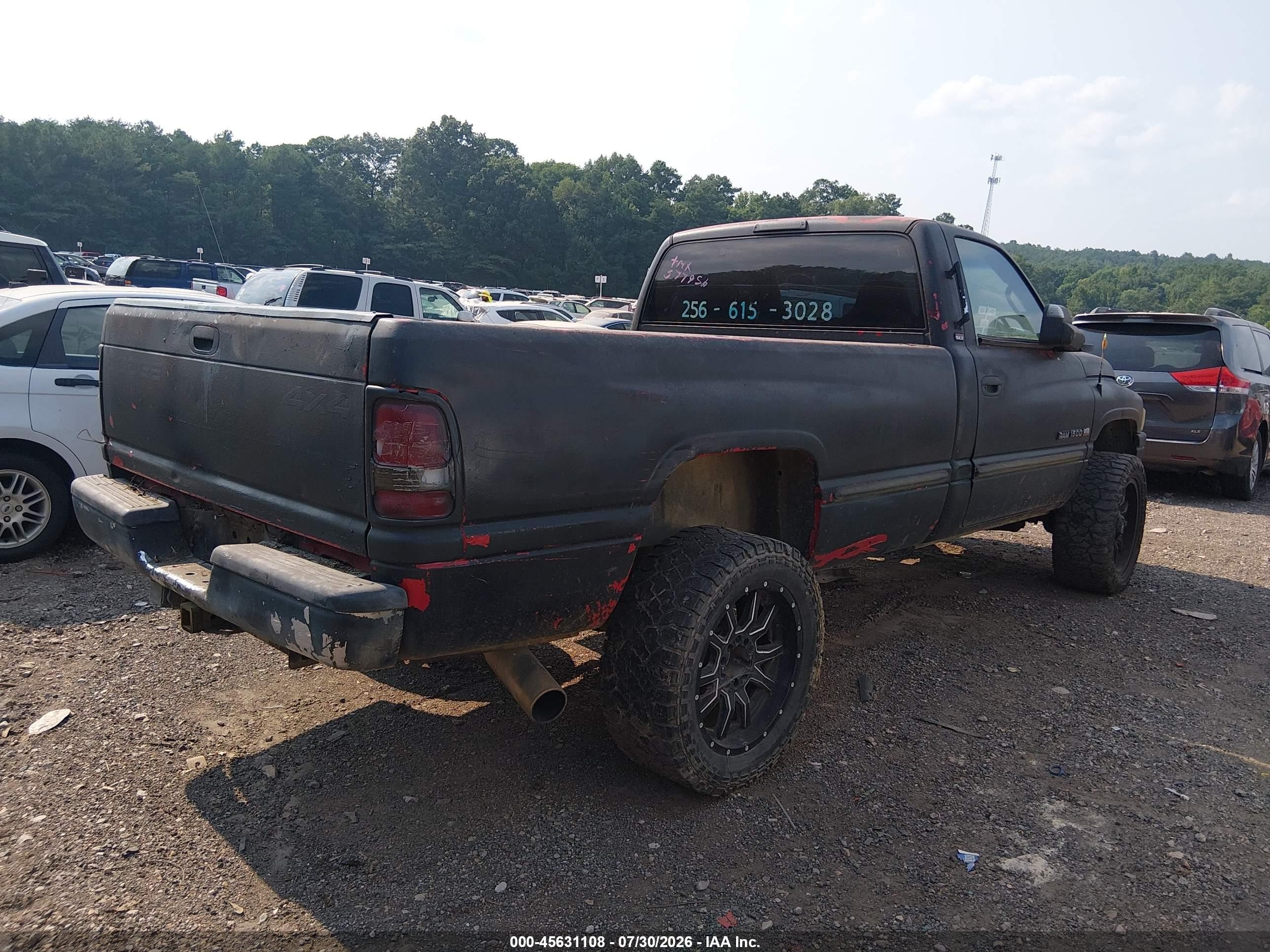 1998 Dodge Ram 1500 St Black vin: 1B7HF16Z5WS577956