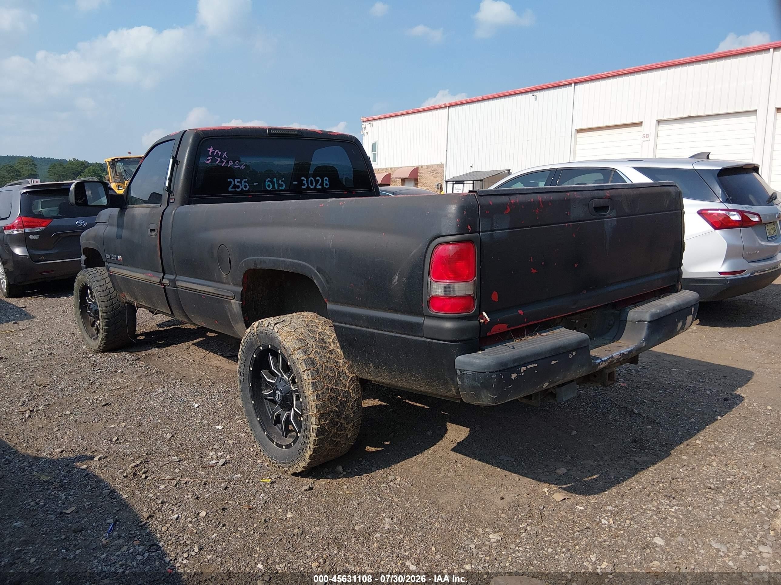 1998 Dodge Ram 1500 St Black vin: 1B7HF16Z5WS577956