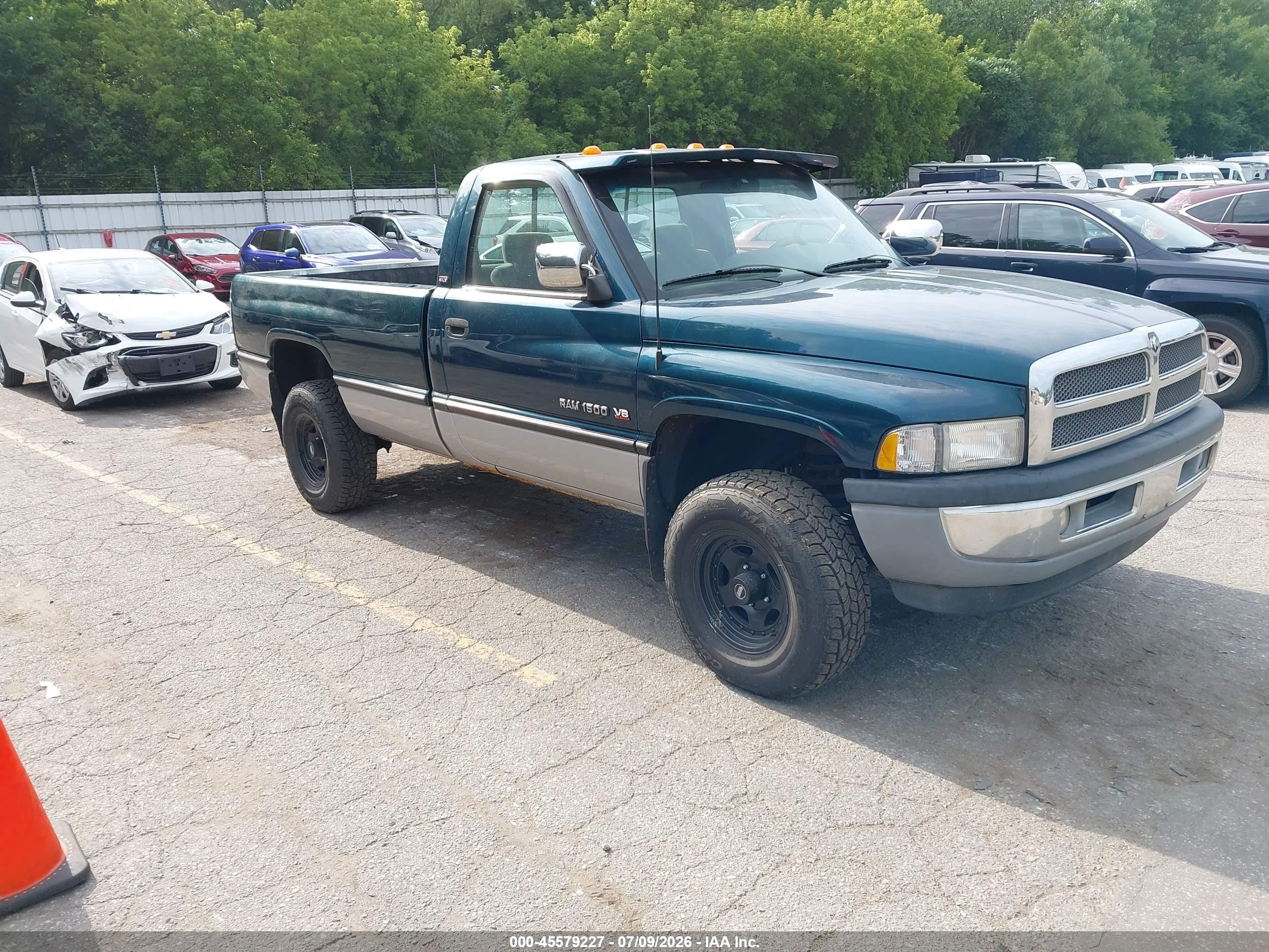 1996 Dodge Ram 1500   Green vin: 1B7HF16Z7TS717727