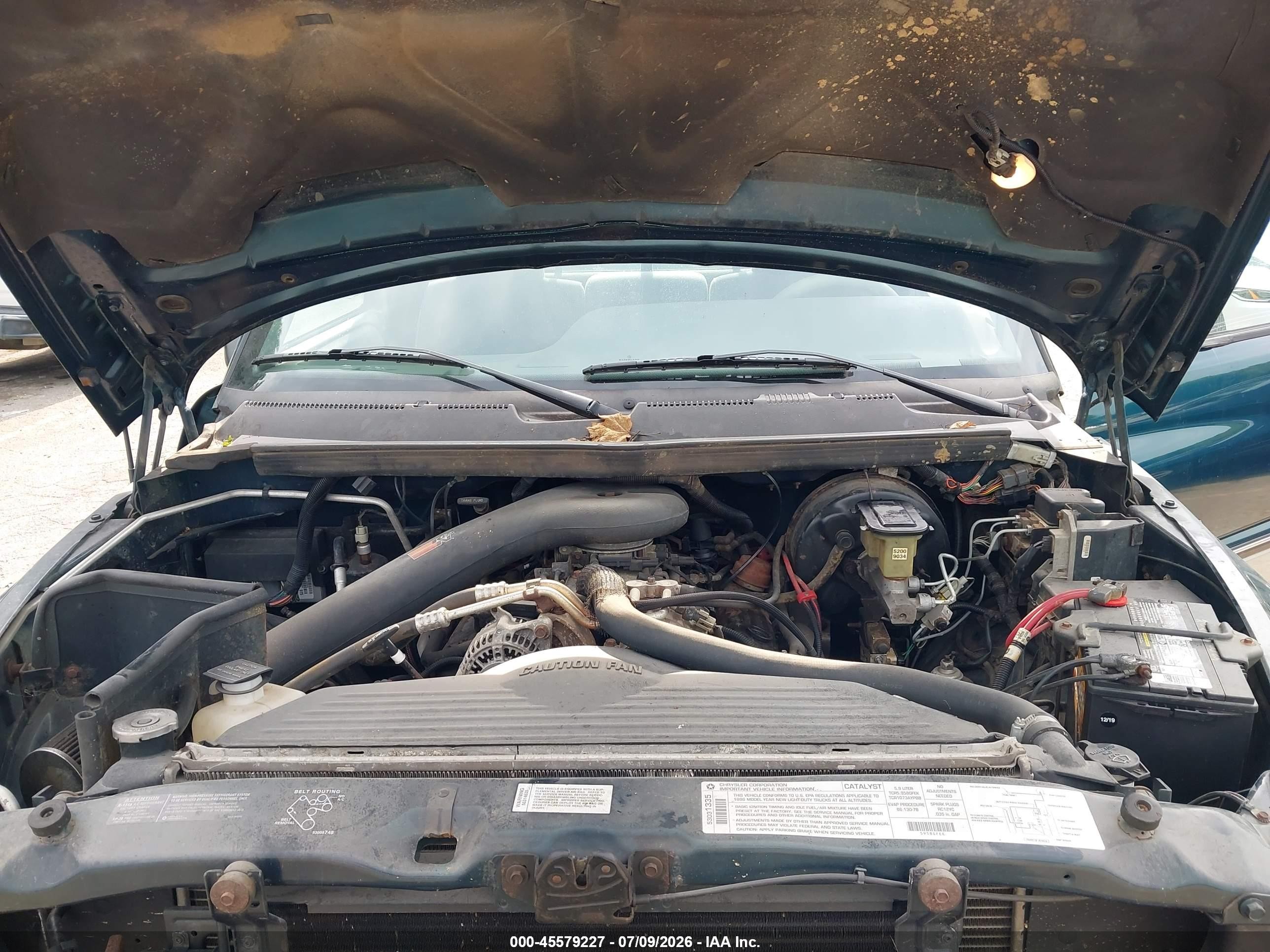 1996 Dodge Ram 1500   Green vin: 1B7HF16Z7TS717727