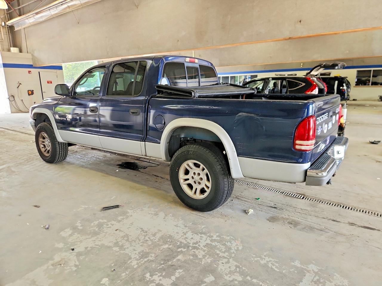 2001 Dodge Dakota Quad Синий vin: 1B7HG2AN71S347724