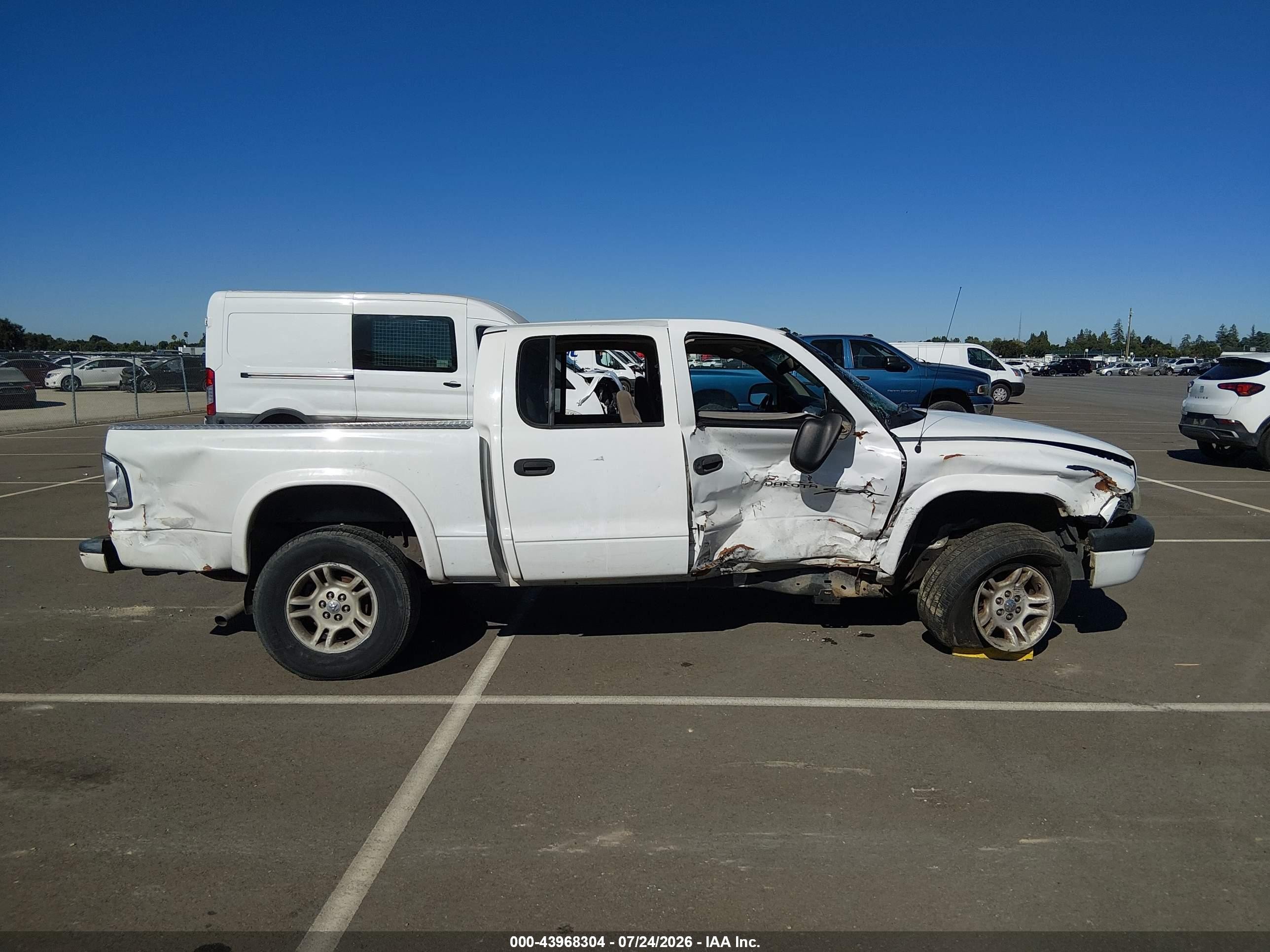 2001 Dodge Dakota Slt/sport White vin: 1B7HG2AN81S282446