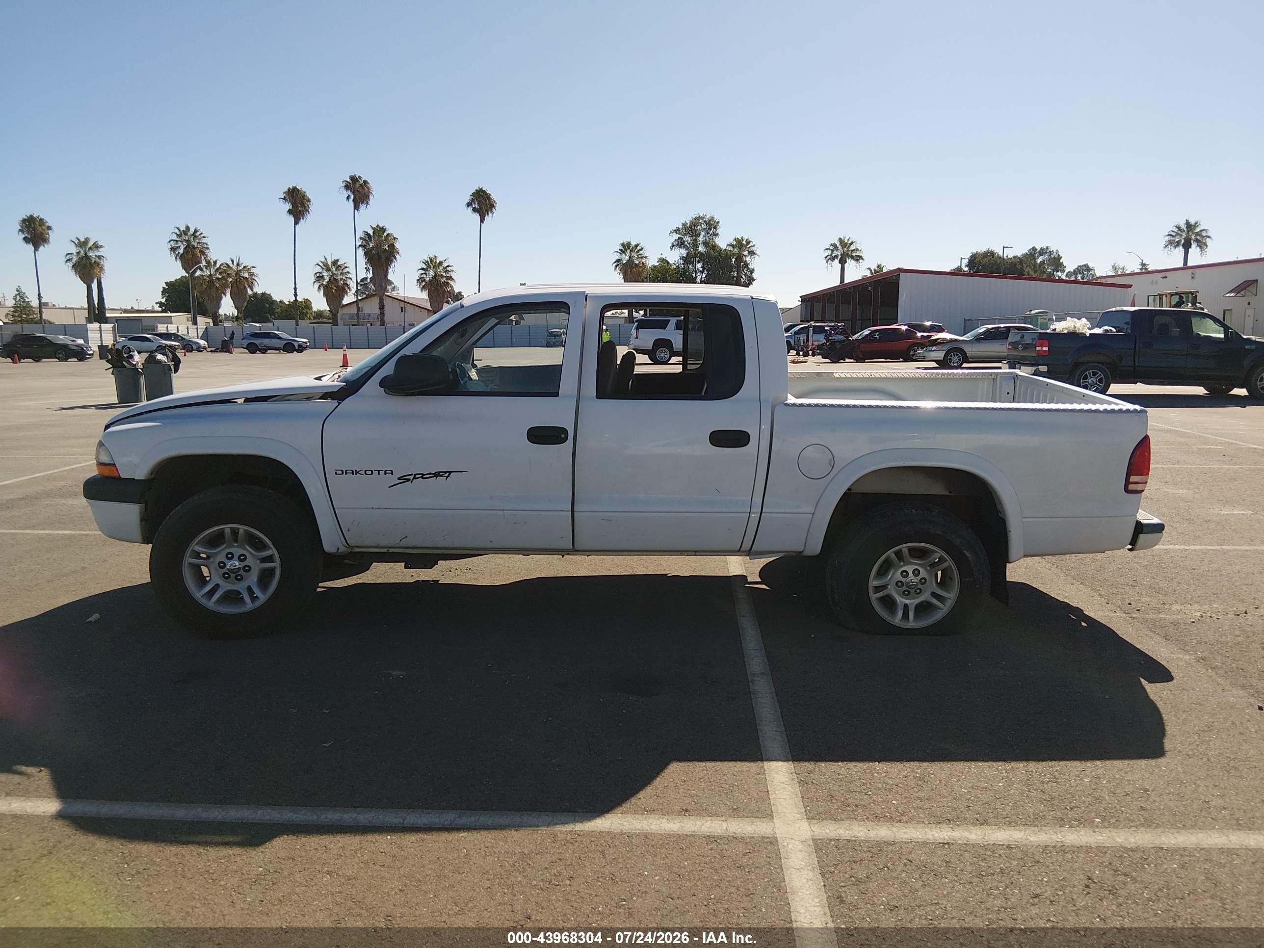 2001 Dodge Dakota Slt/sport White vin: 1B7HG2AN81S282446