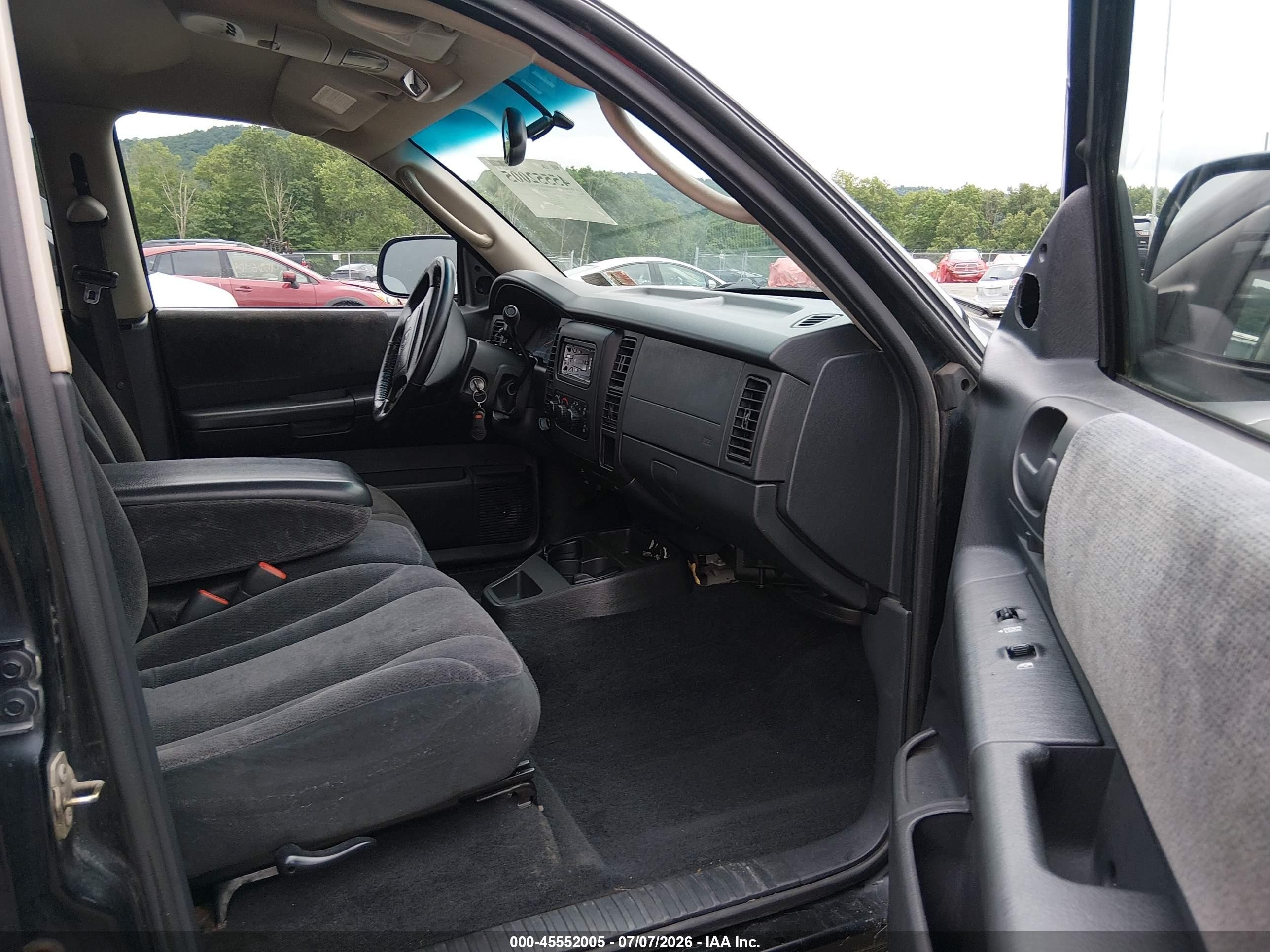 2001 Dodge Dakota Slt/sport Black vin: 1B7HG2AN81S308690