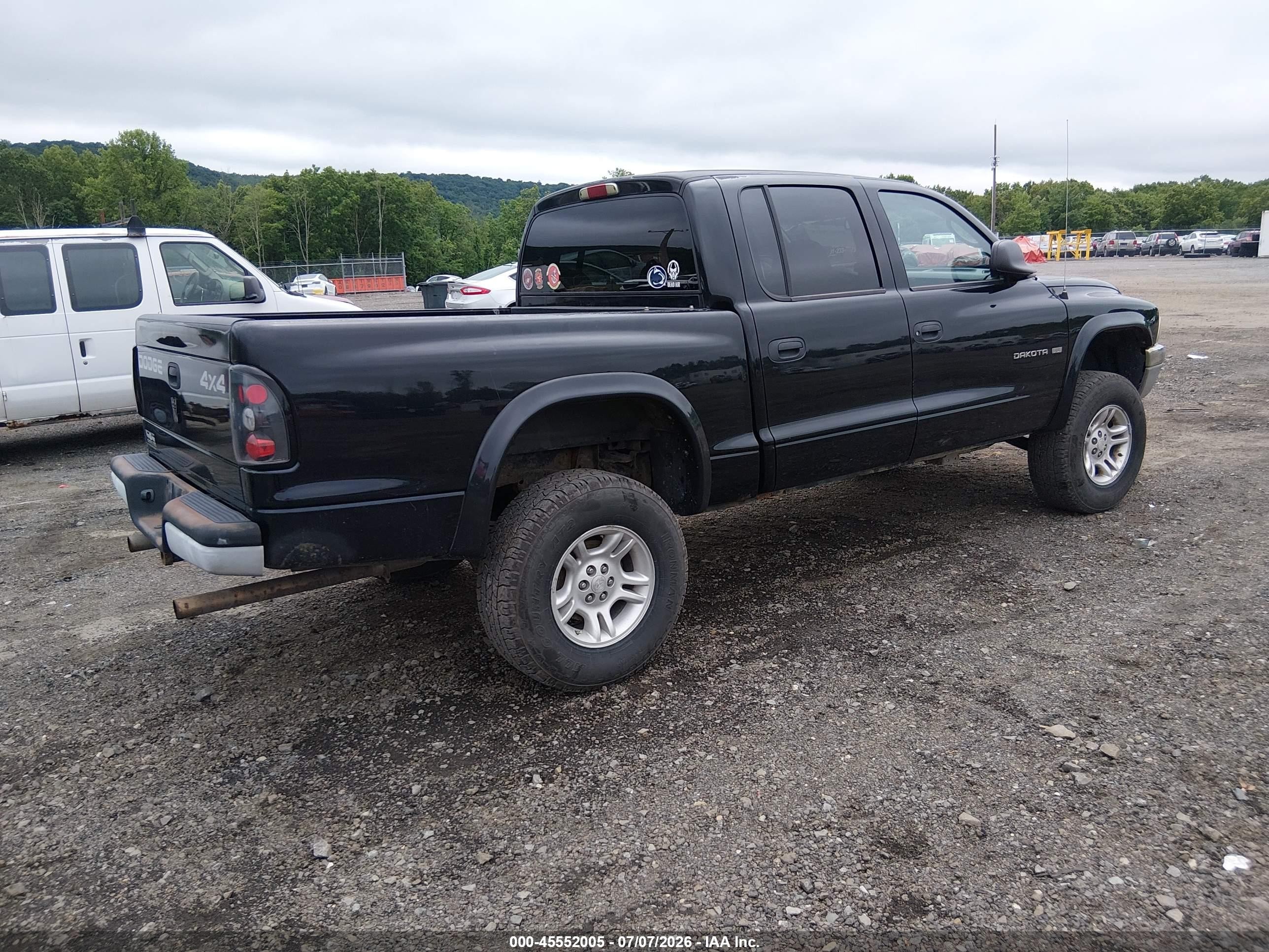 2001 Dodge Dakota Slt/sport Black vin: 1B7HG2AN81S308690