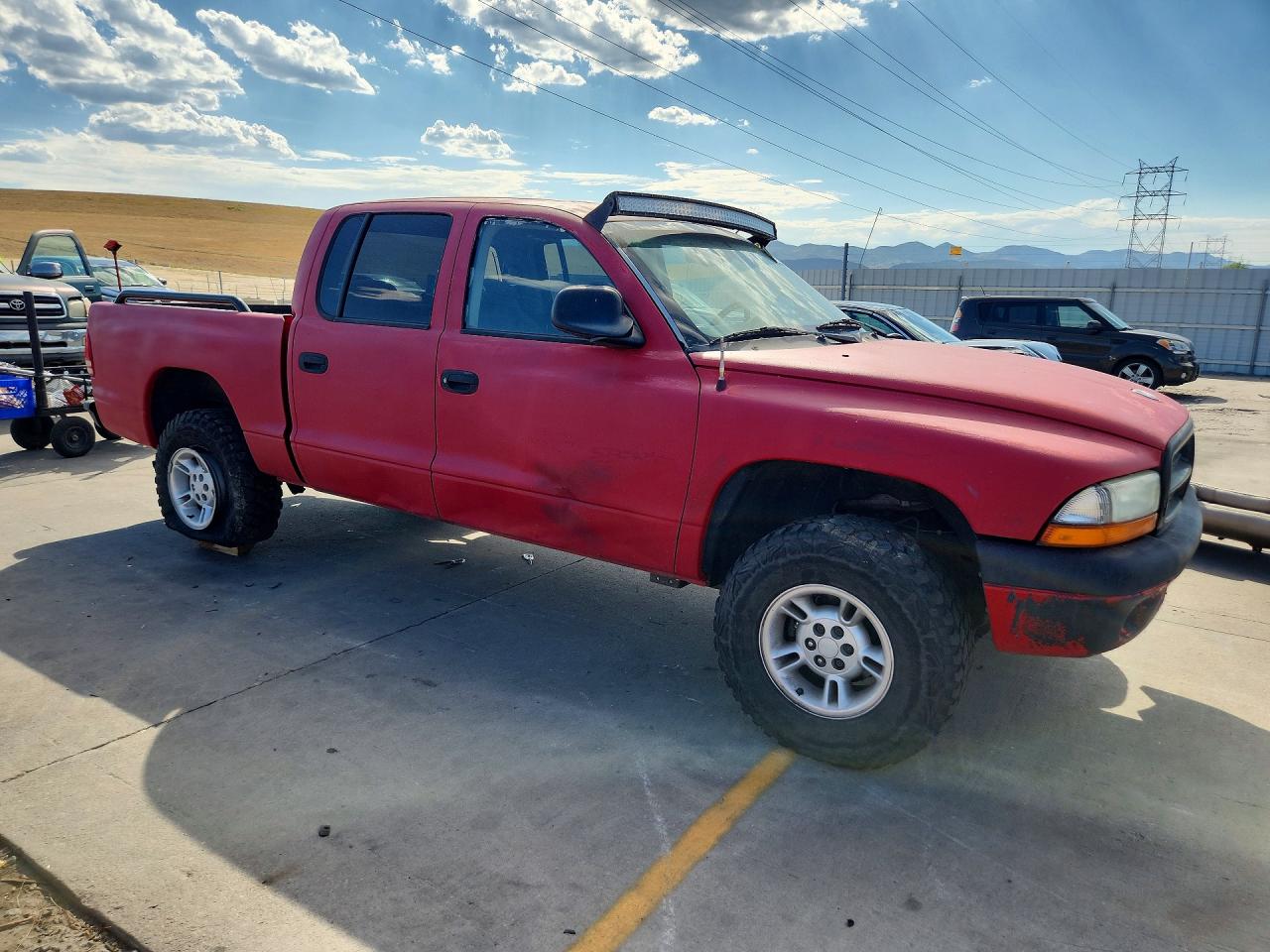 2001 Dodge Dakota Quad Red vin: 1B7HG2AN91S258477