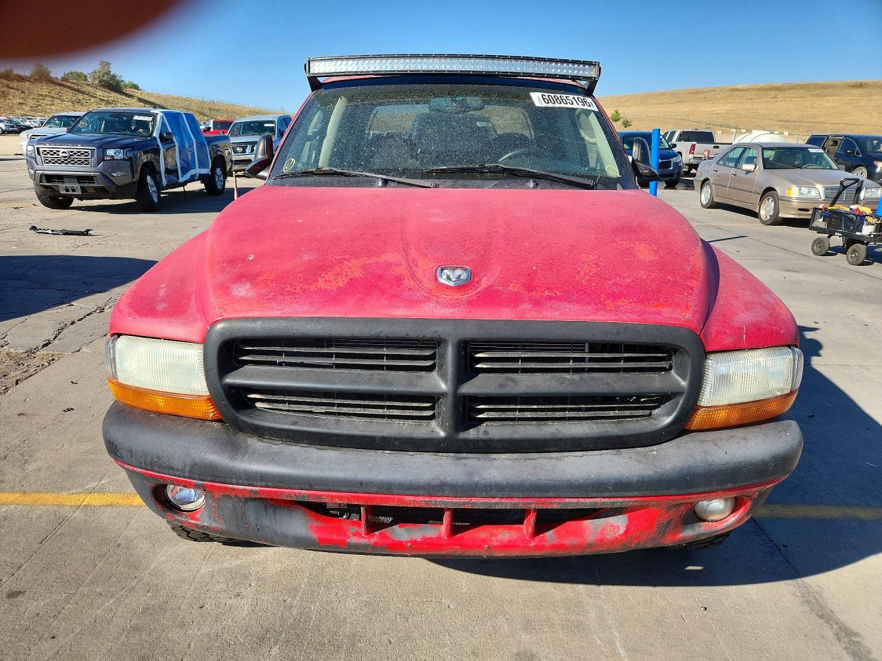 2001 Dodge Dakota Quad Red vin: 1B7HG2AN91S258477