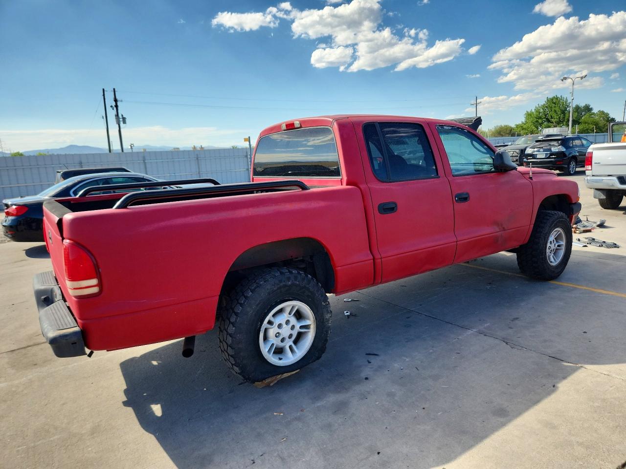 2001 Dodge Dakota Quad Red vin: 1B7HG2AN91S258477