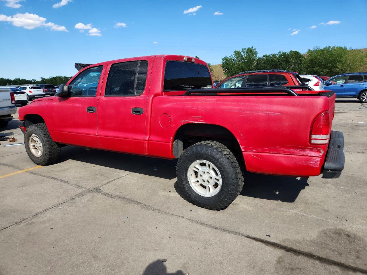 2001 Dodge Dakota Quad Red vin: 1B7HG2AN91S258477