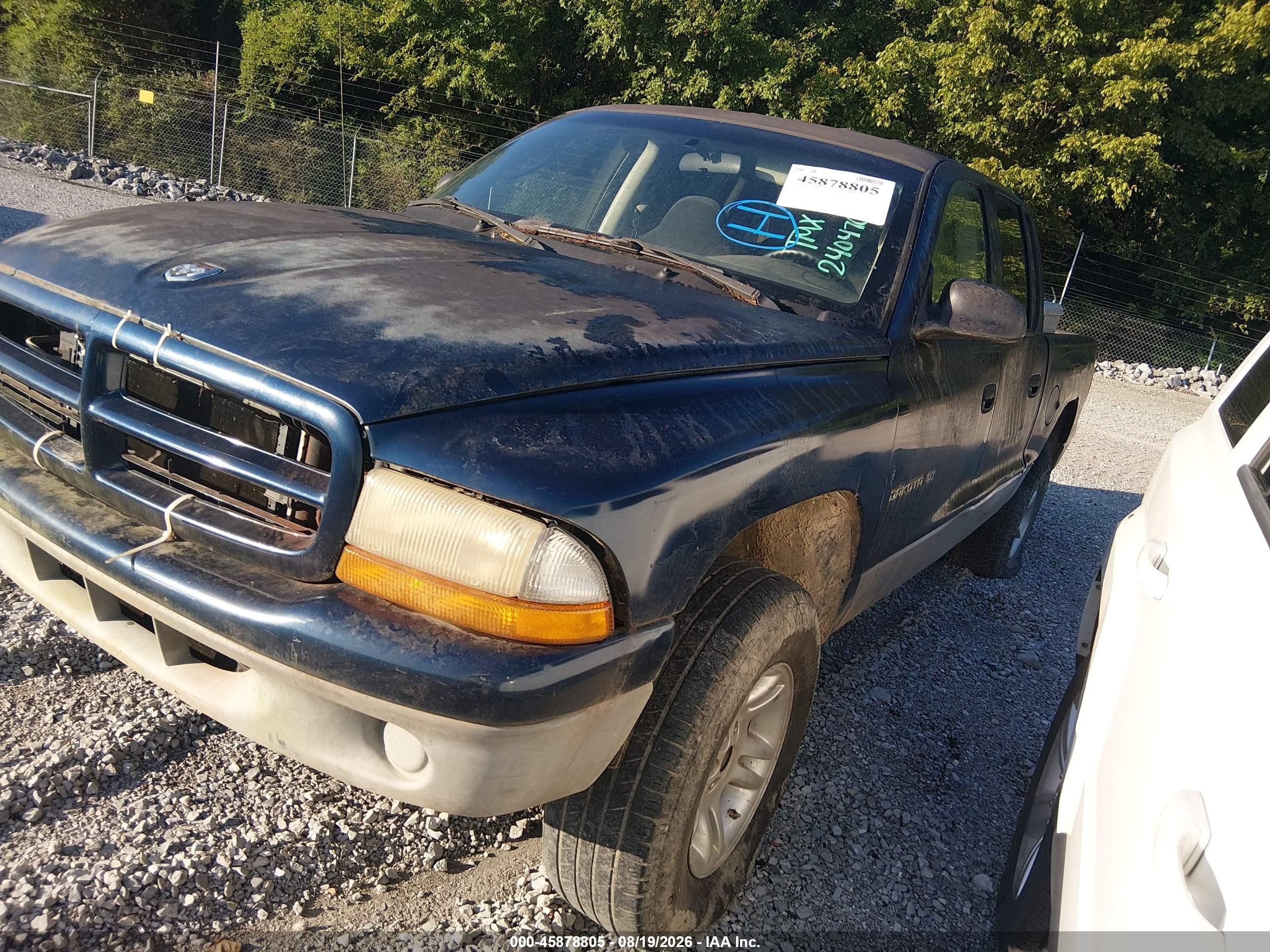 2001 Dodge Dakota Slt/sport Dark Blue vin: 1B7HG2AX31S240476