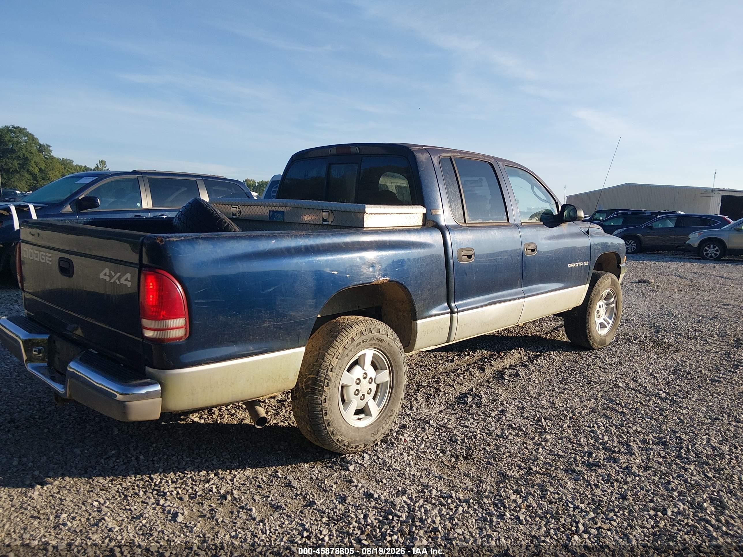 2001 Dodge Dakota Slt/sport Dark Blue vin: 1B7HG2AX31S240476