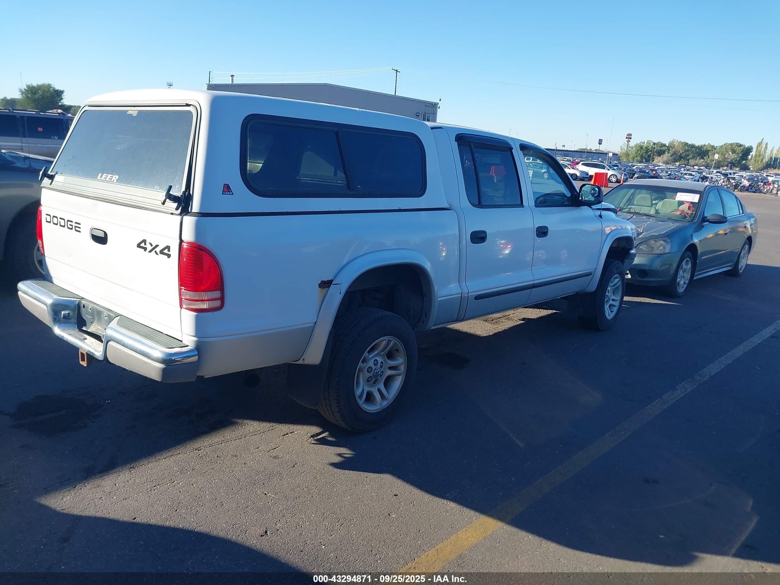 2001 Dodge Dakota Slt/sport White vin: 1B7HG2AZ31S328798