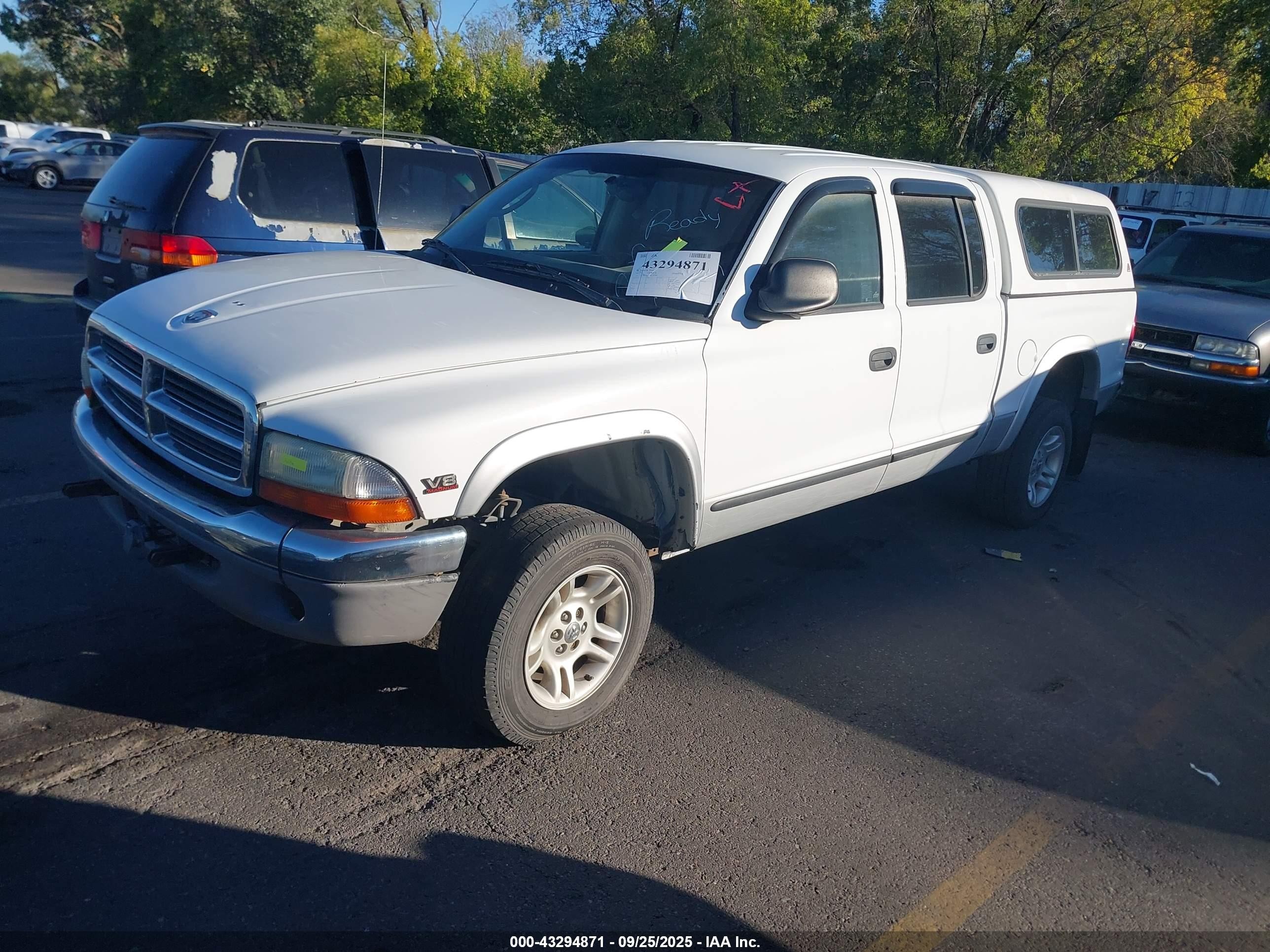 2001 Dodge Dakota Slt/sport White vin: 1B7HG2AZ31S328798
