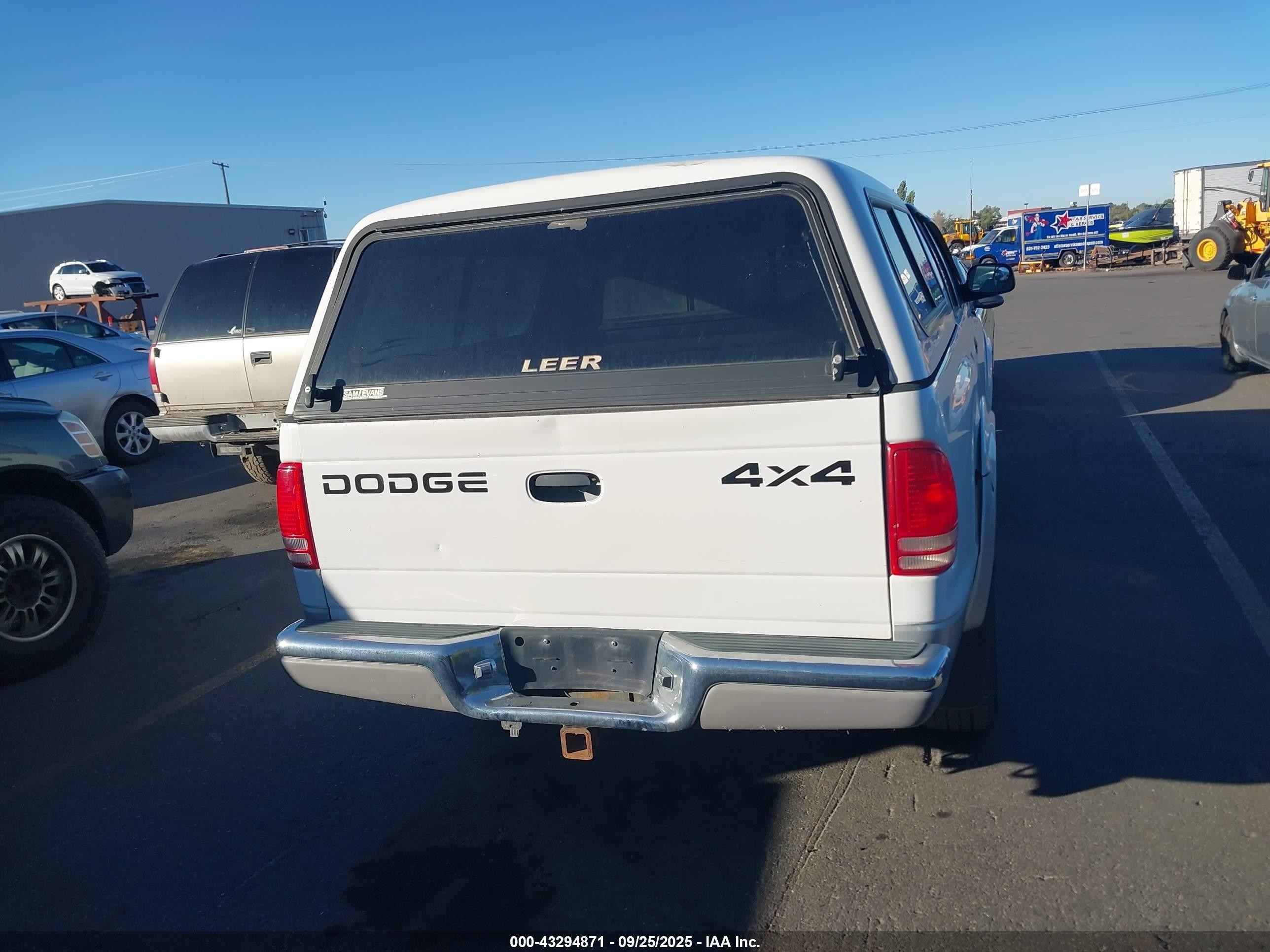 2001 Dodge Dakota Slt/sport White vin: 1B7HG2AZ31S328798