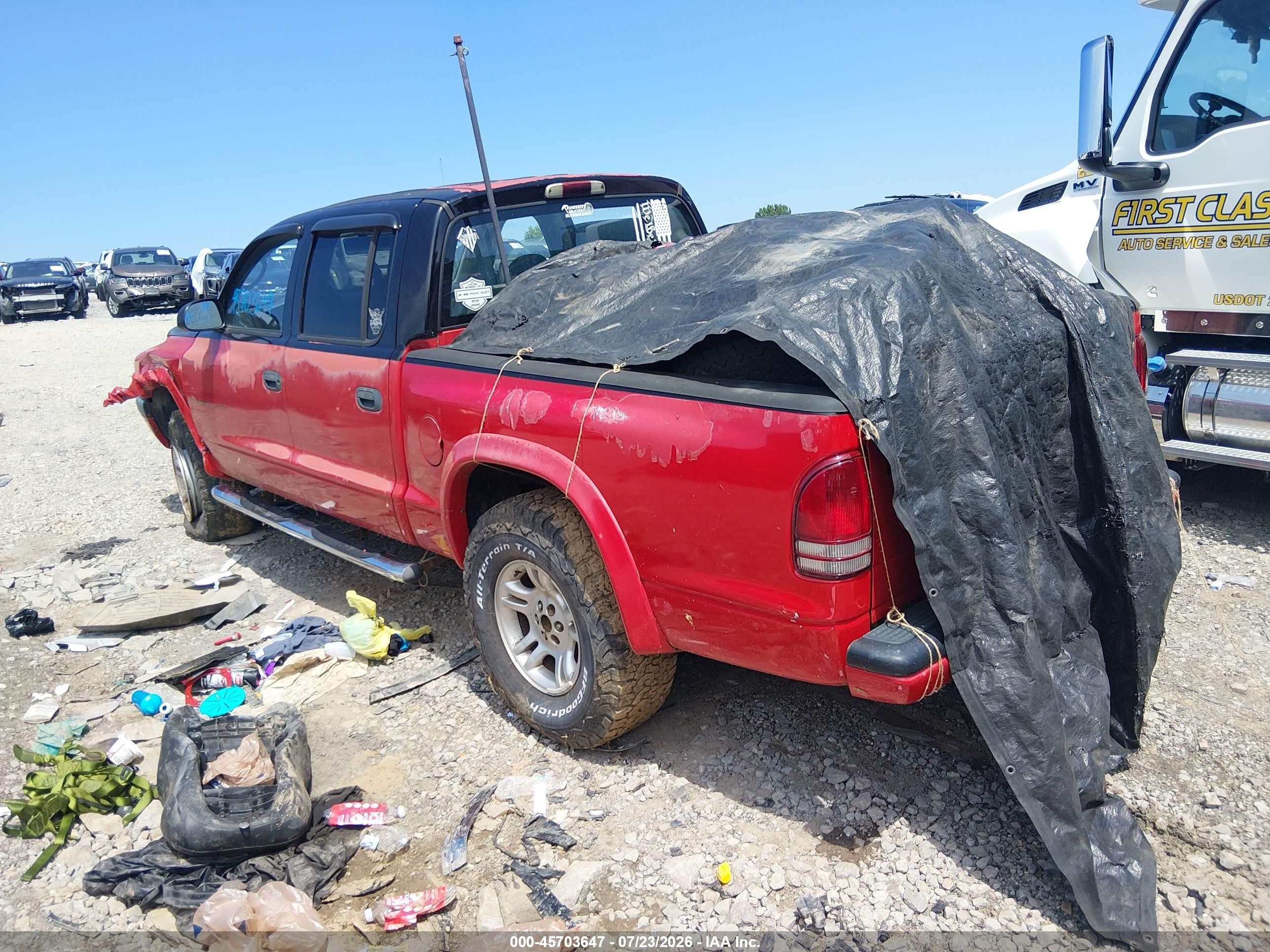 2002 Dodge Dakota Sport Red vin: 1B7HG38N02S549835