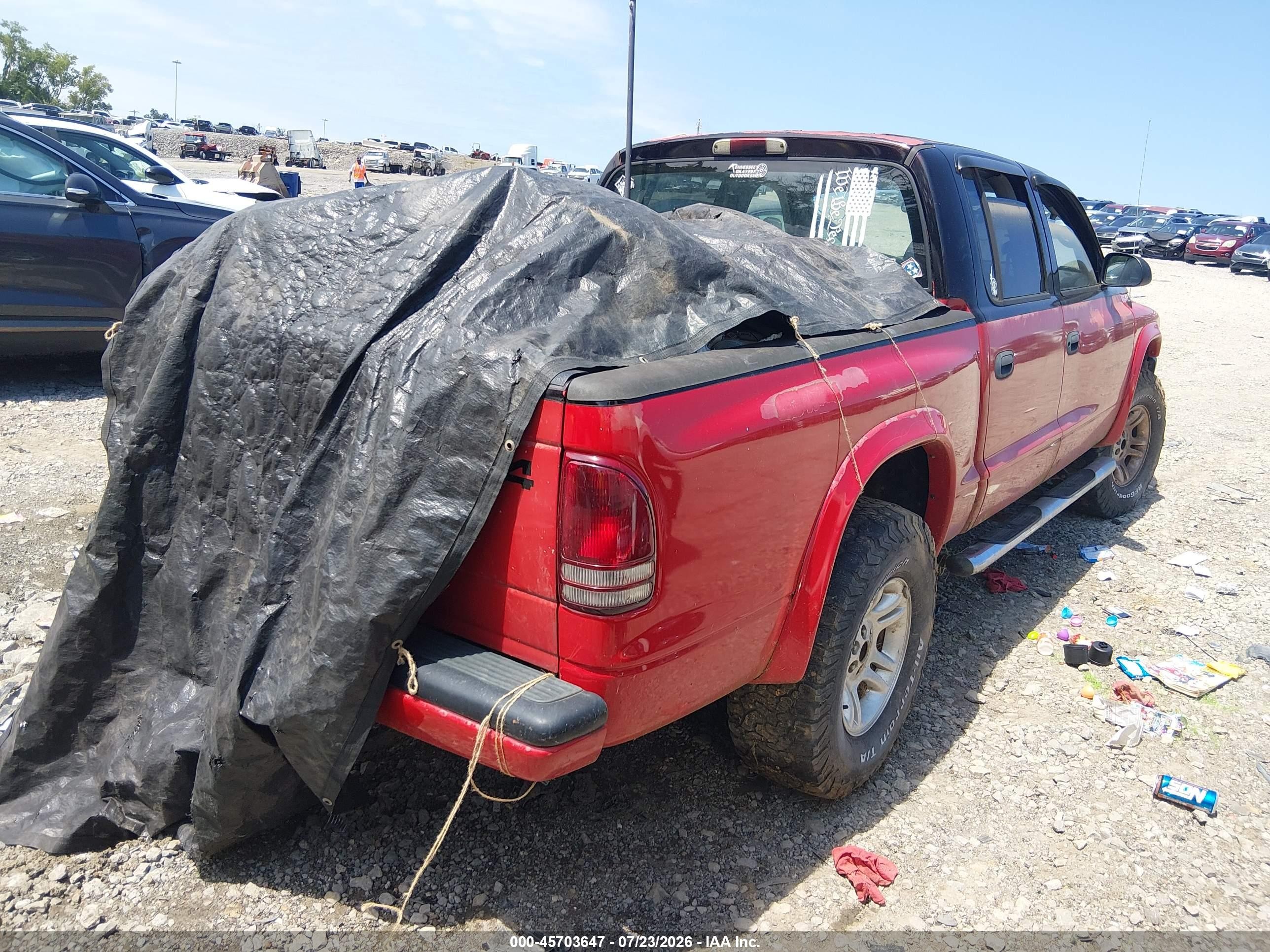 2002 Dodge Dakota Sport Red vin: 1B7HG38N02S549835