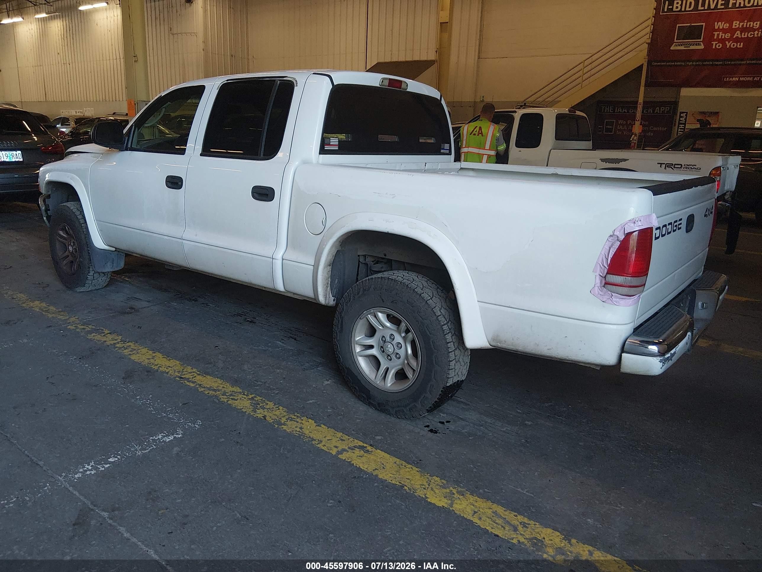 2002 Dodge Dakota Sport Белый vin: 1B7HG38N82S562817
